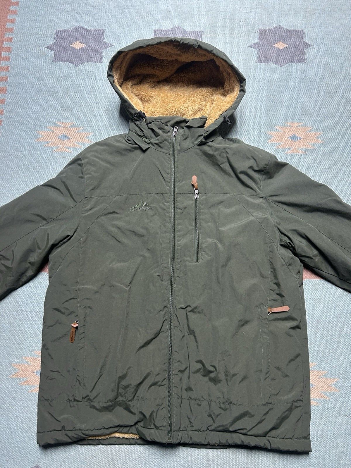 Vintage Outdoors faux fur lined hooded jacket industrial military L Size US L / EU 52-54 / 3 - 2 Thumbnail