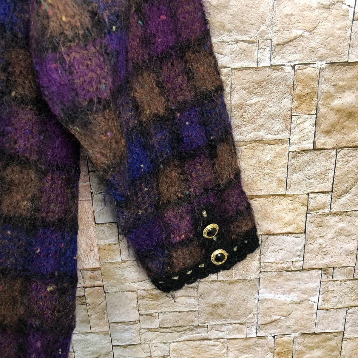 Vintage Japanese Brand Purple Cardigan Knitwear #A680 Size M / US 6-8 / IT 42-44 - 16 Thumbnail