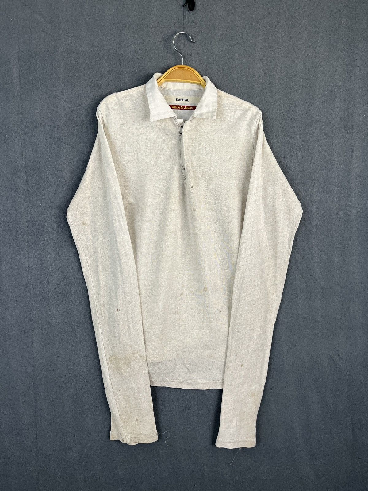 Kapital × Kapital Kountry × Vintage Kapital 90s Collared Tshirt Long Sleeve Size XS / US 0-2 / IT 36-38 - 2 Thumbnail