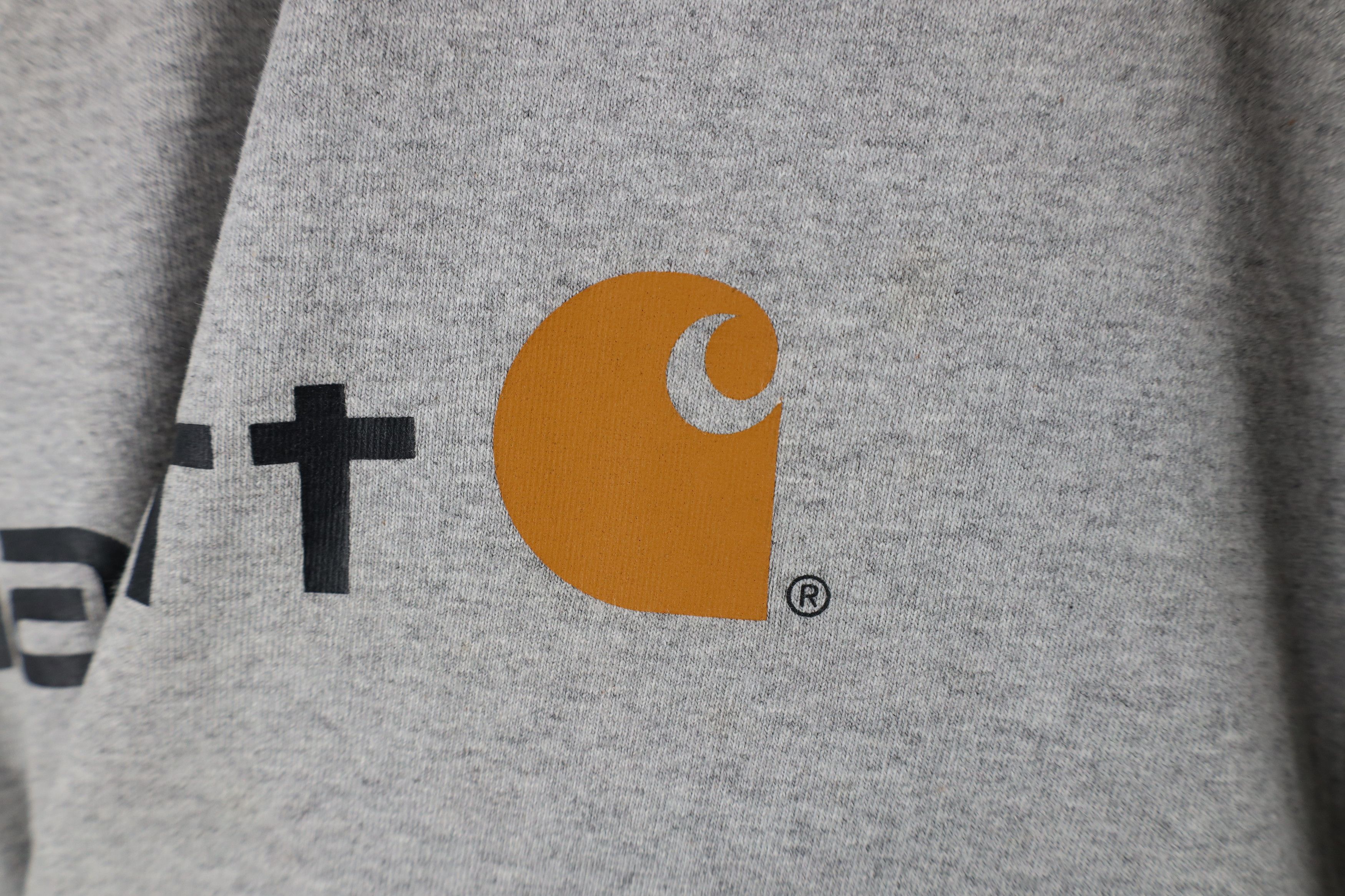 Carhartt × Vintage Vintage Carhartt Big Logo Short Sleeve T-Shirt Heather Gray Size US XXL / EU 58 / 5 - 6 Thumbnail