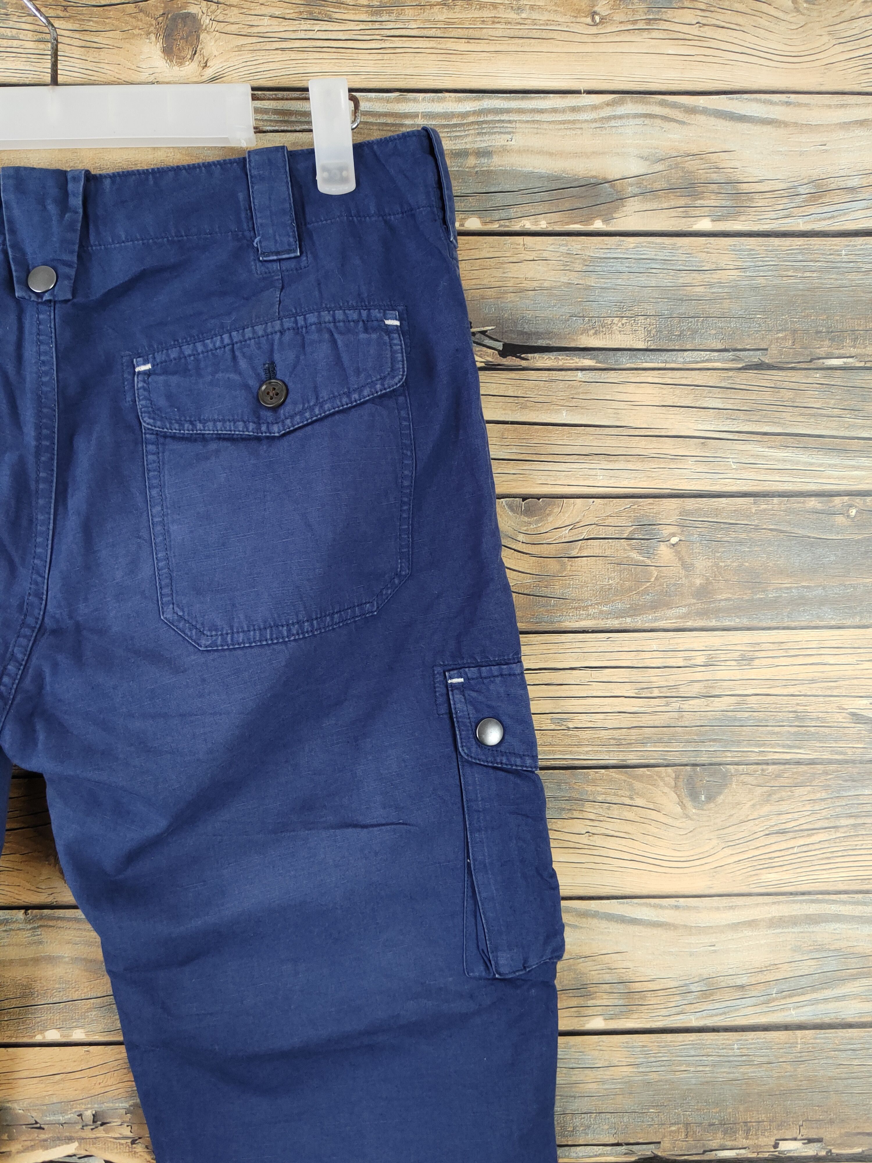 R.Newbold R.Newbold Blue Multipocket Tactical Cargo Pants #W1842 Size US 31 - 10 Thumbnail