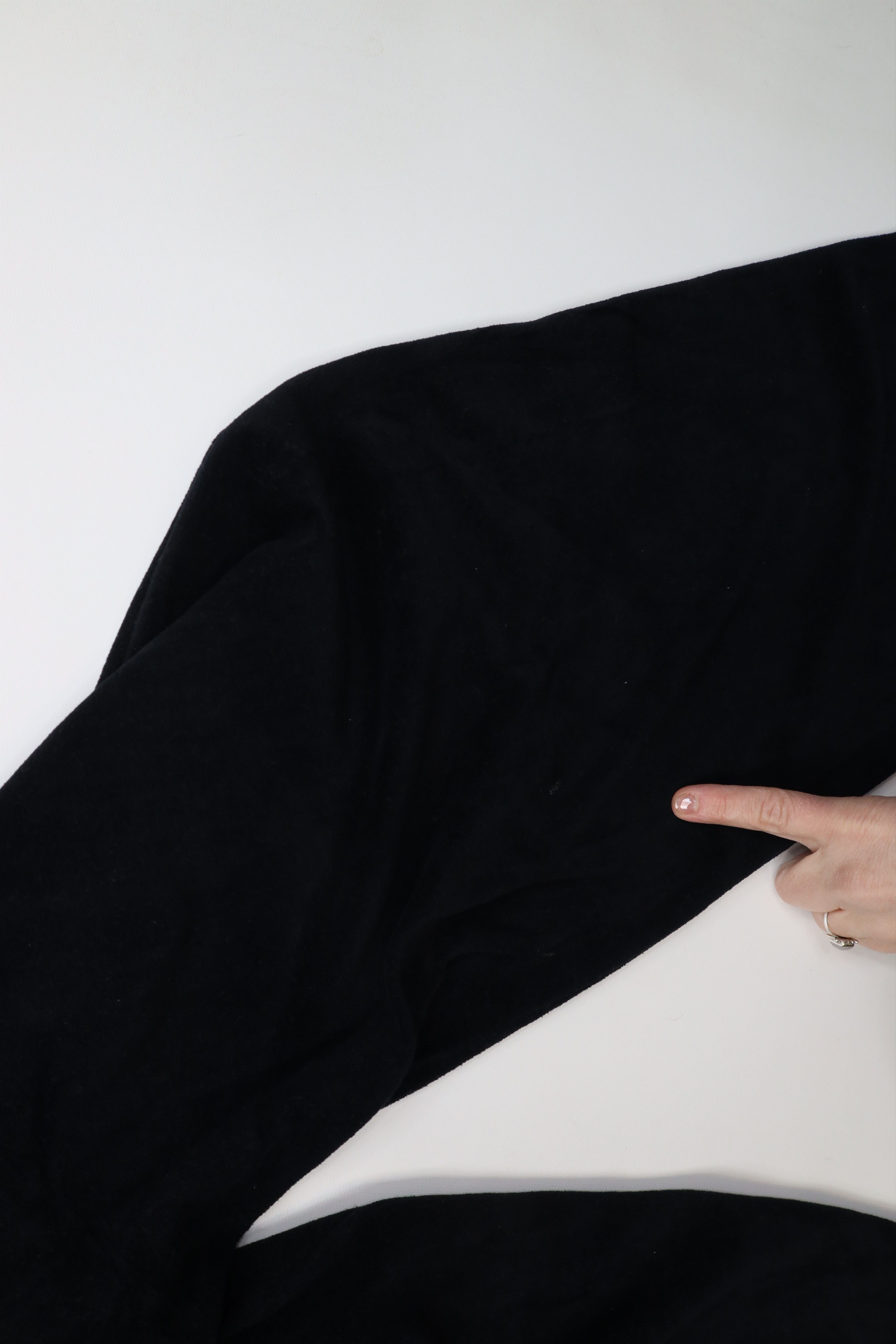 Vintage Vintage 90s Streetwear Velour Wide Leg Sweatpants Black USA Size 28" / US 6 / IT 42 - 12 Thumbnail