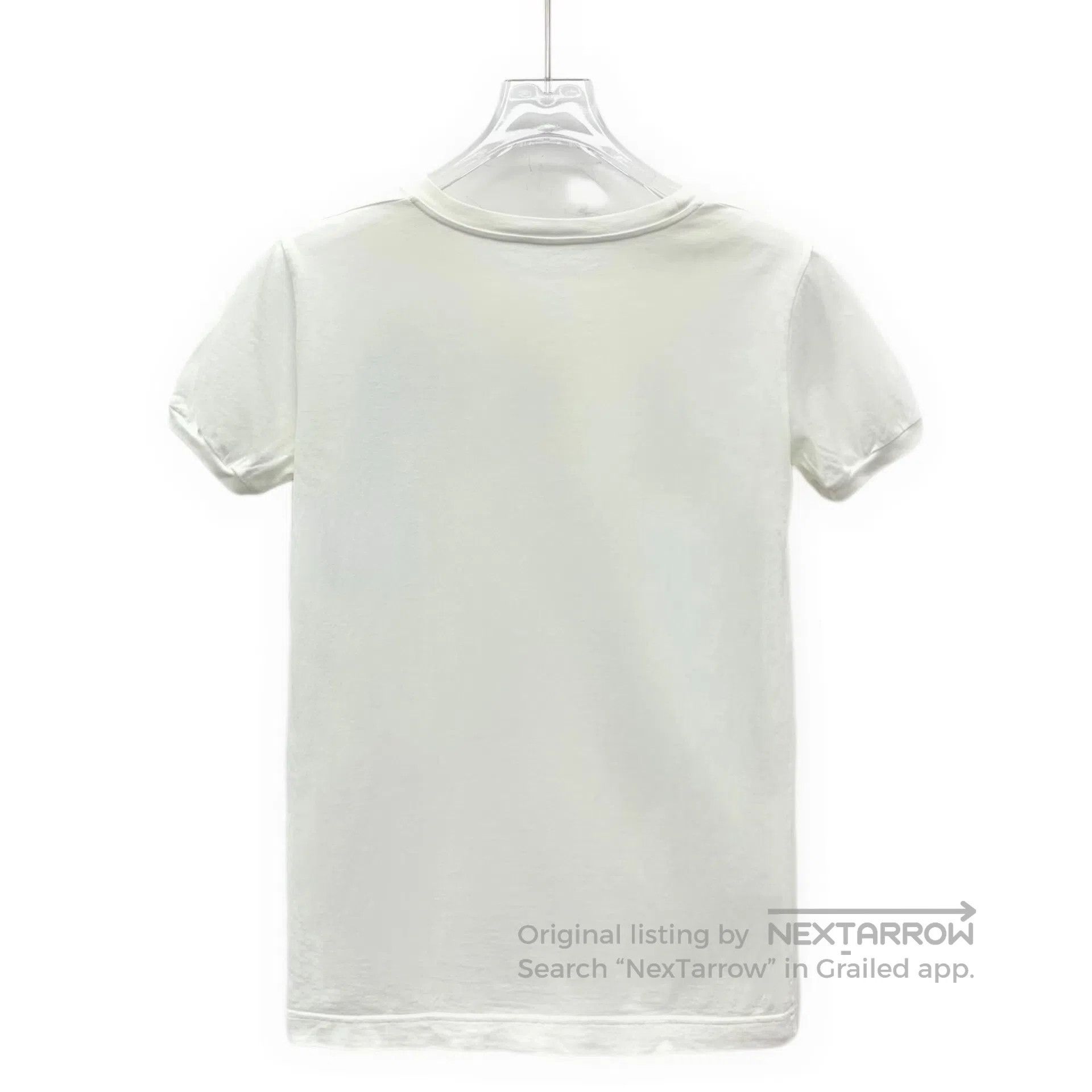Dolce & Gabbana Dolce Gabbana White Logo Cotton Linen Short Sleeve T-Shirt Size US S / EU 44-46 / 1 - 2 Thumbnail