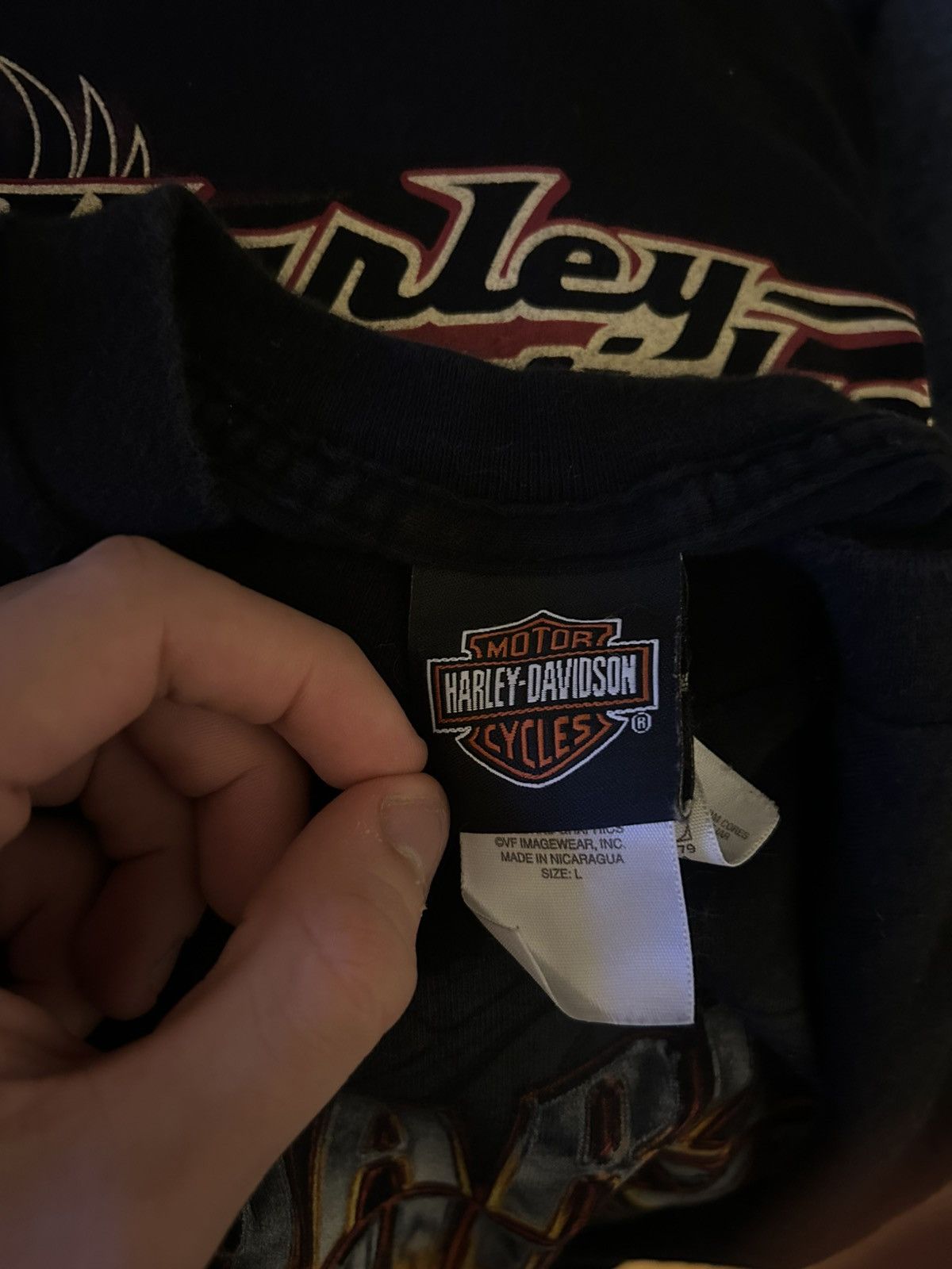 Harley Davidson × Vintage Vintage Harley Davidson Flames Sedona Tshirt Size US L / EU 52-54 / 3 - 3 Thumbnail
