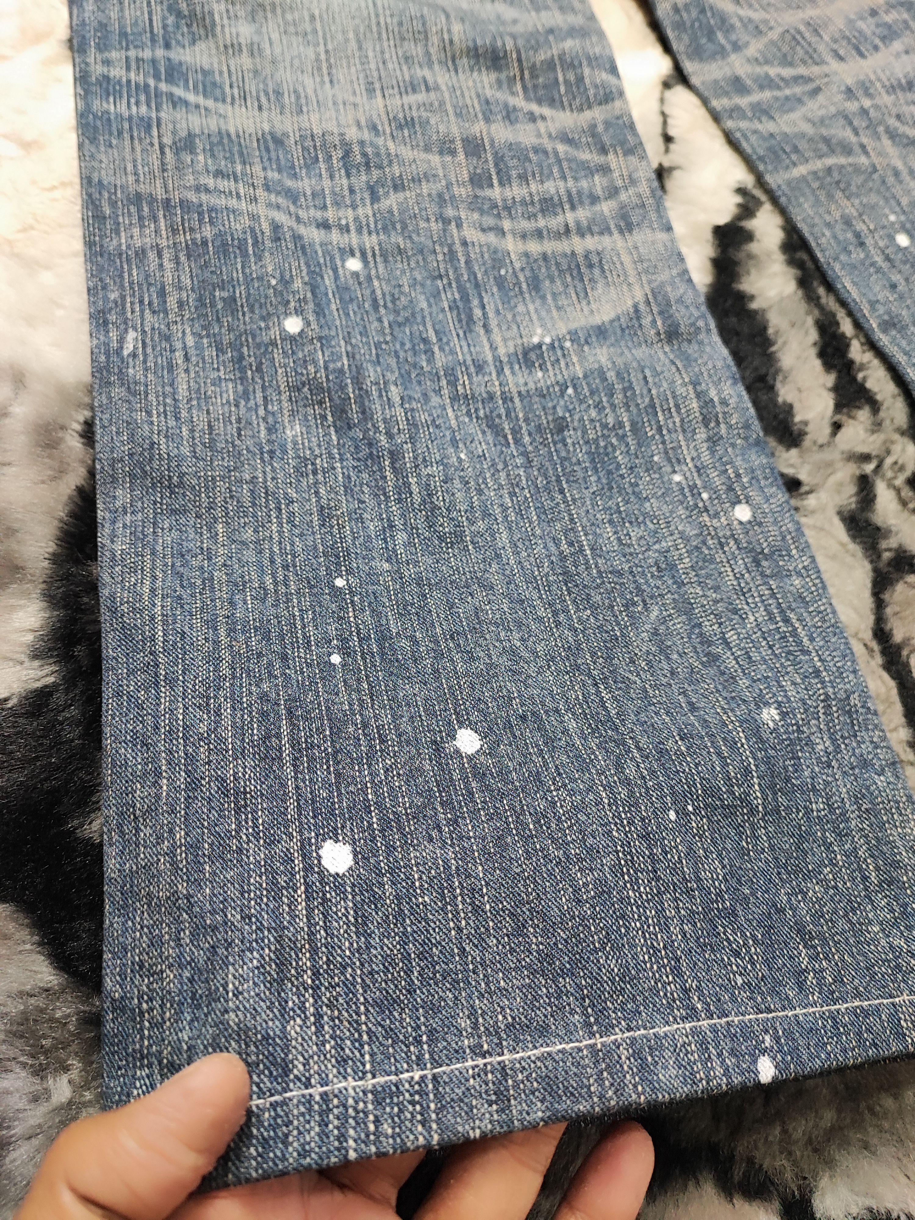 Edwin Deadstock Edwin 503 Blue Trip Work Paint Splatter Size US 29 - 12 Thumbnail