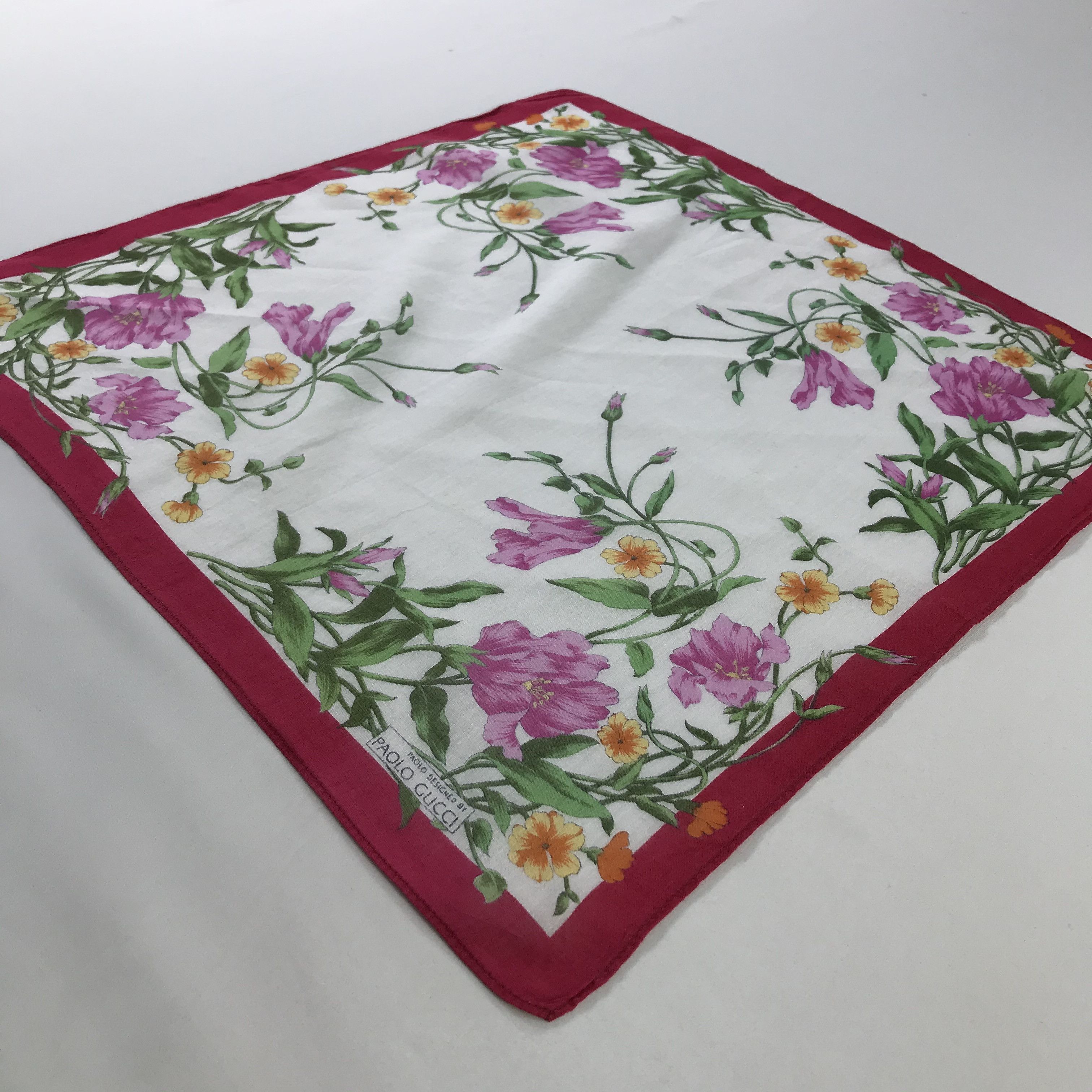 Paolo Gucci × Vintage Paolo Gucci Bandana / Handkerchief / Neckerchief - S475 Size ONE SIZE - 2 Thumbnail