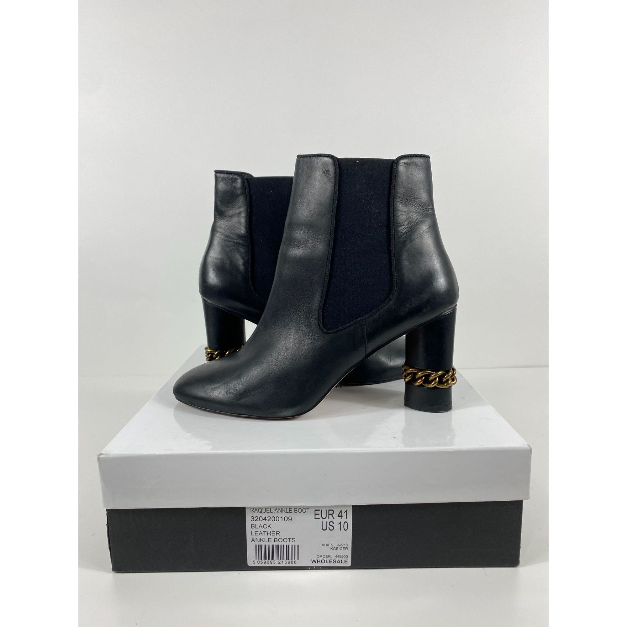 image of Kurt Geiger London Raquel Leather Ankle Boots Black Size 41 Eu, Women's