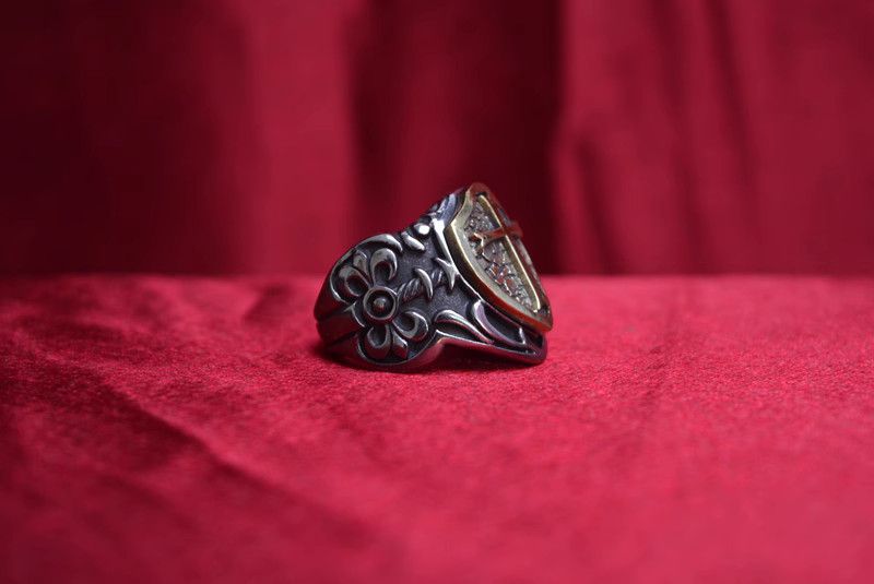 Jewelry Cross Punk Jewelry Rings Open Size Chrome Ring (Size 7-13) Size ONE SIZE - 4 Thumbnail
