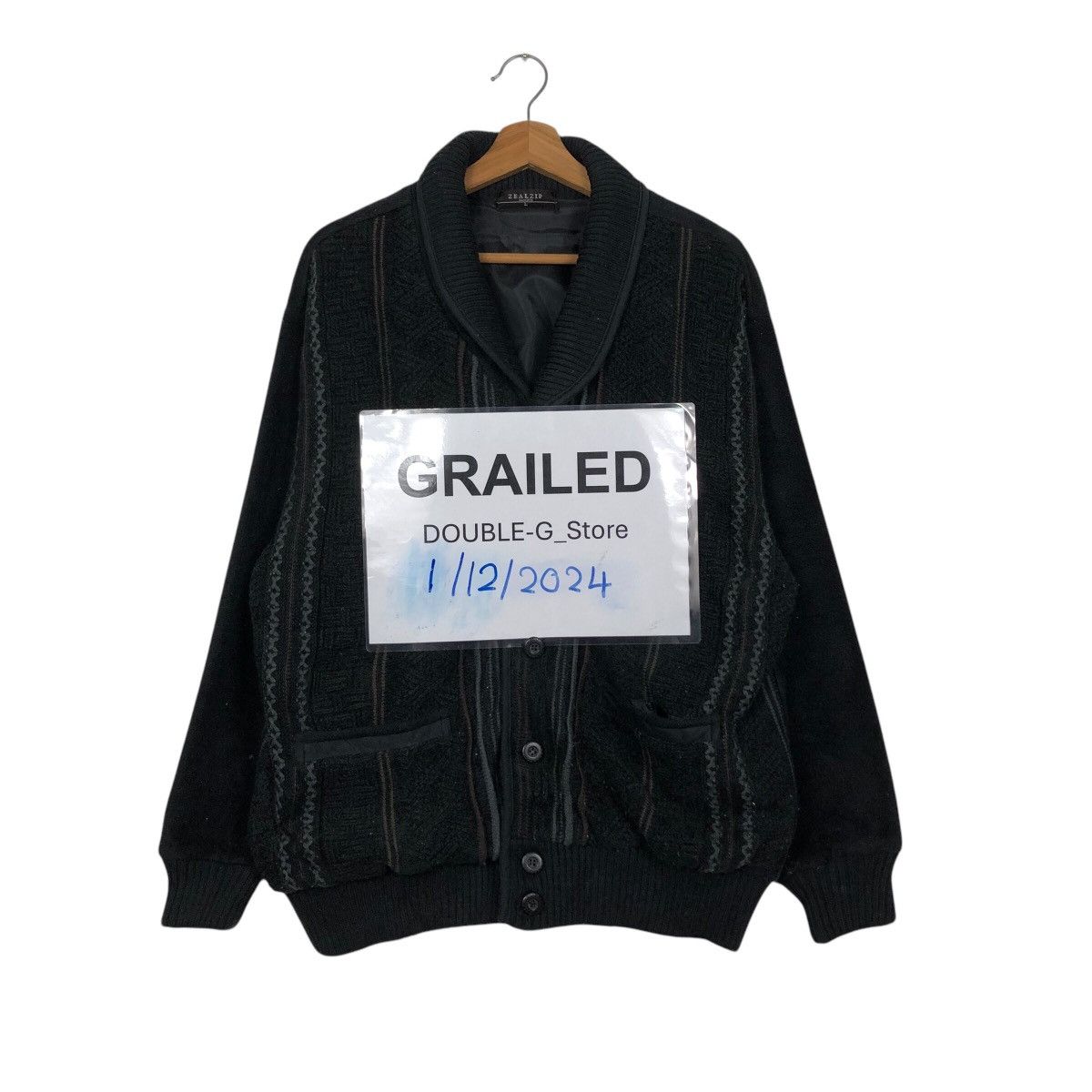 Japanese Brand × Vintage 📌Vintage Knit Bomber Jacket Zealzip Issey Miyake Size US L / EU 52-54 / 3 - 1 Thumbnail