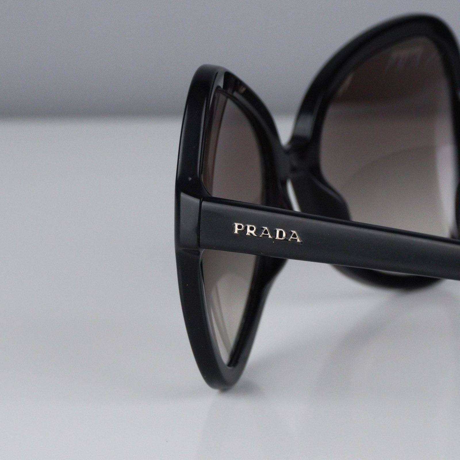 Prada Vintage prada mask silver logo black shield sunglasses Size ONE SIZE - 6 Thumbnail