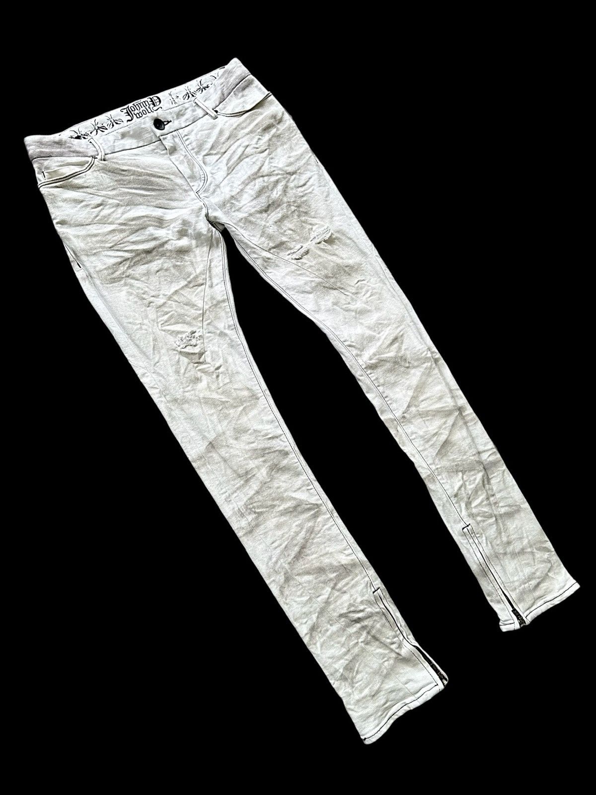 BUFFALO BOBS Size 34/34 - Johnny Wolf clawmark denim slim jeans Size US 34 / EU 50 - 2 Thumbnail