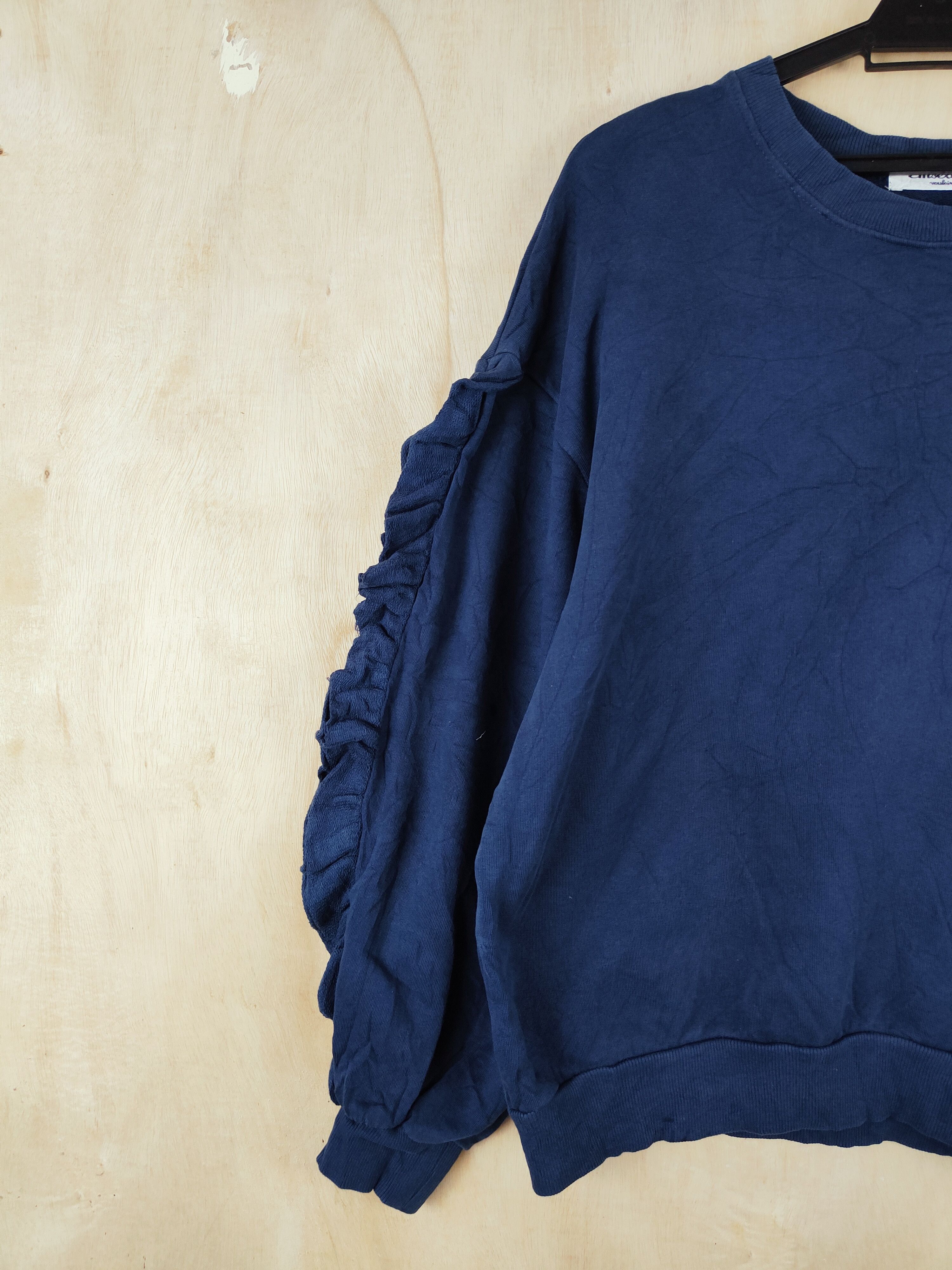 Vintage Avant-garde design 💥 Emsexcite Dark Blue Sweatshirts Size M / US 6-8 / IT 42-44 - 3 Thumbnail
