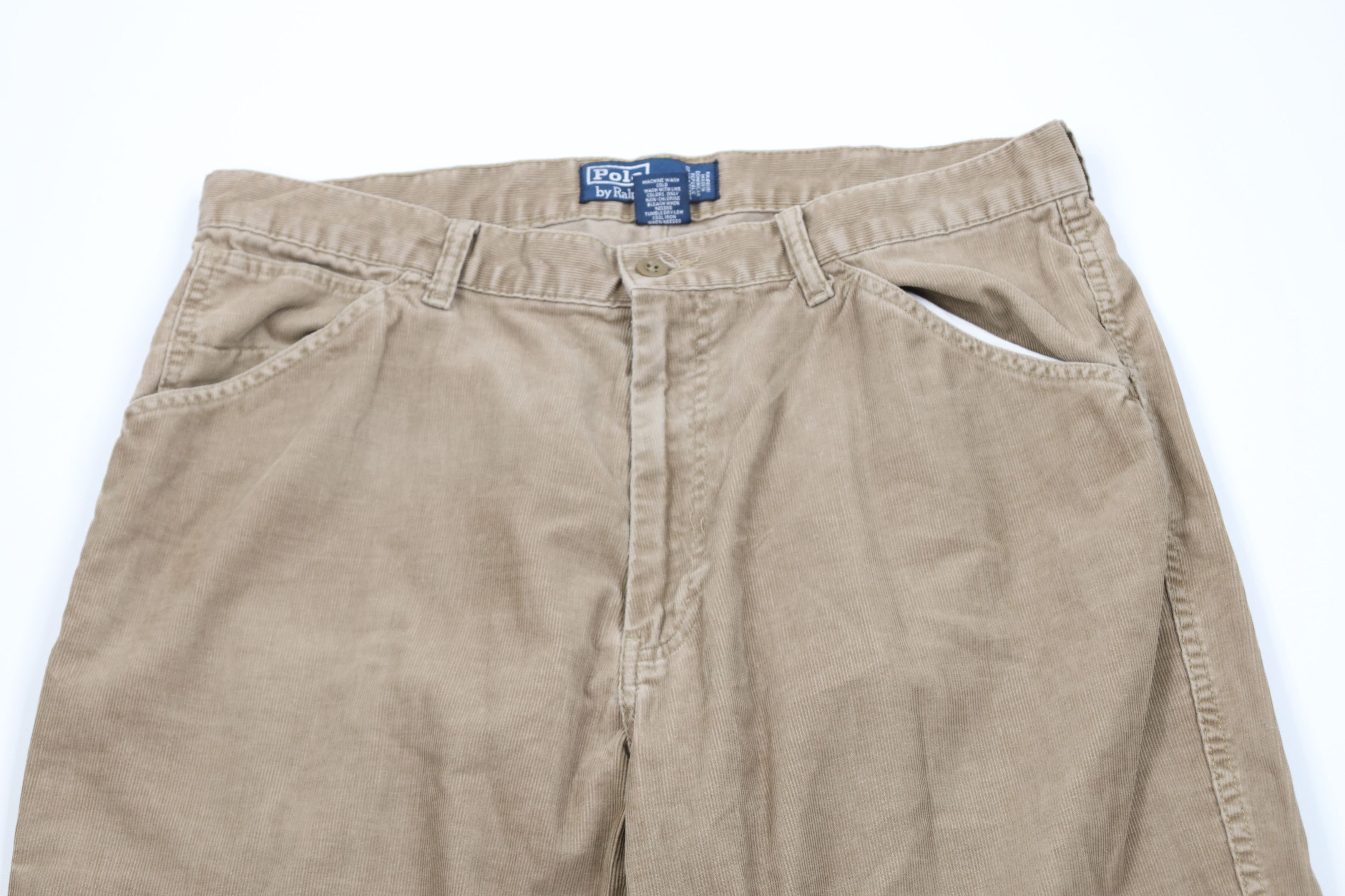 Ralph Lauren Vintage 90s Ralph Lauren Wide Leg Corduroy Chino Pants Size US 34 / EU 50 - 2 Thumbnail