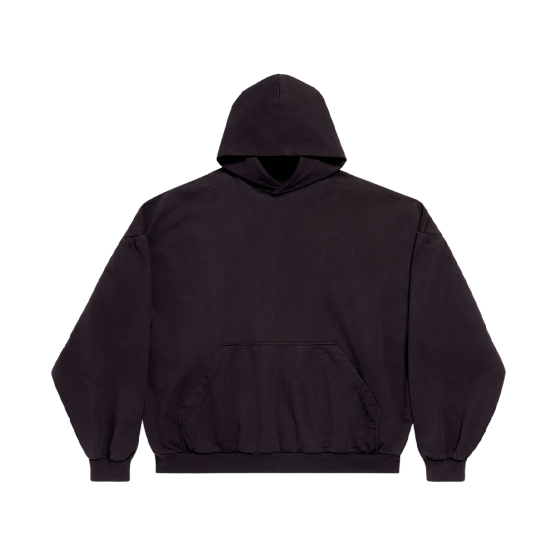 Balenciaga o1s1rm1125 Sample Sticker Round Hoodie Oversized in Black Size L / US 10 / IT 46 - 1 Thumbnail