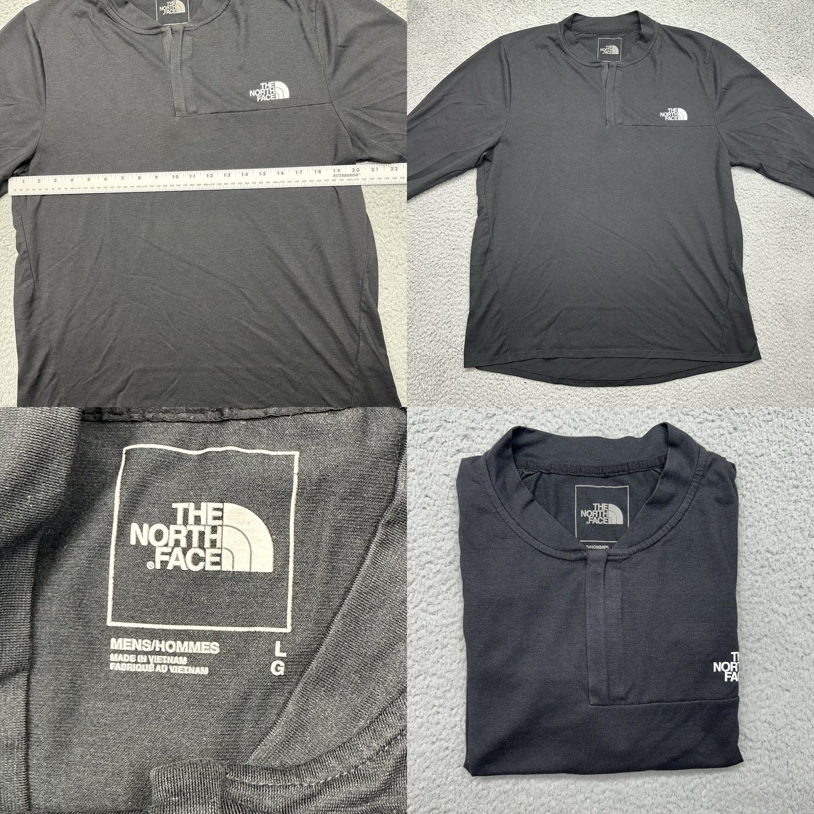 The North Face The North Face NF0A4QOS Mens Large Black Active Trail Henley L/S Shirt 721207 Size US L / EU 52-54 / 3 - 8 Thumbnail