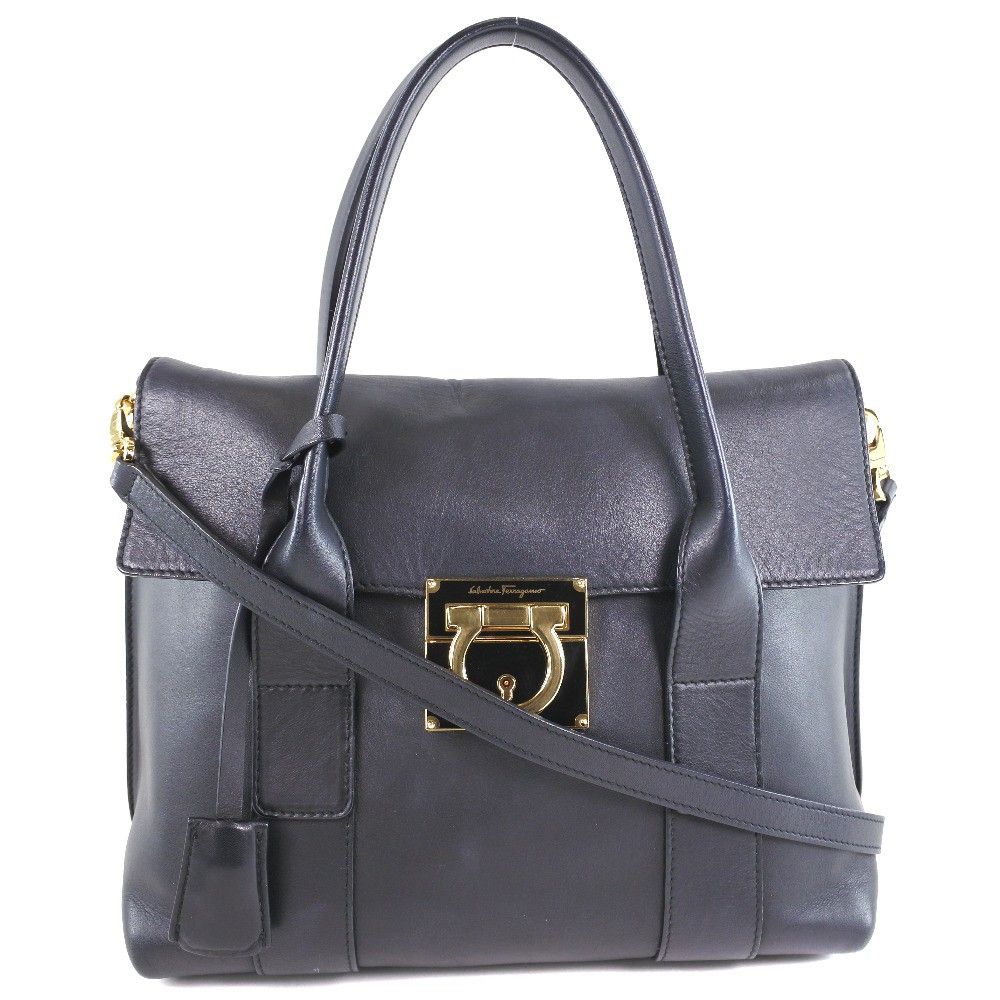 Salvatore Ferragamo Salvatore Ferragamo Gancini Lock Flap Tote Leather Size ONE SIZE - 1 Thumbnail