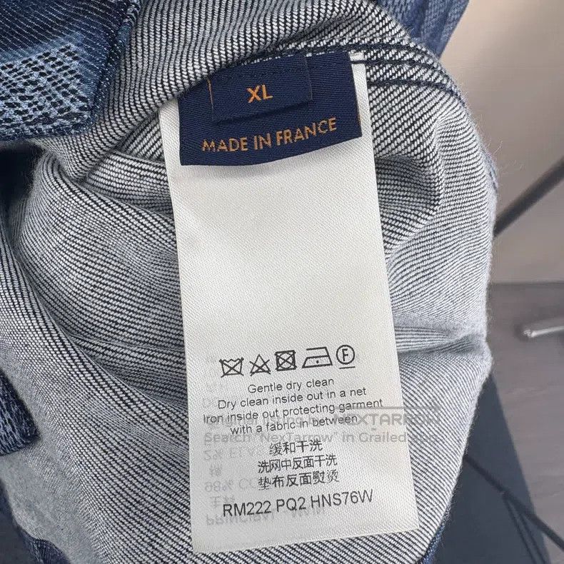 Louis Vuitton Louis Vuitton Prismatic full logo denim short sleeve shirt Size US XL / EU 56 / 4 - 7 Thumbnail