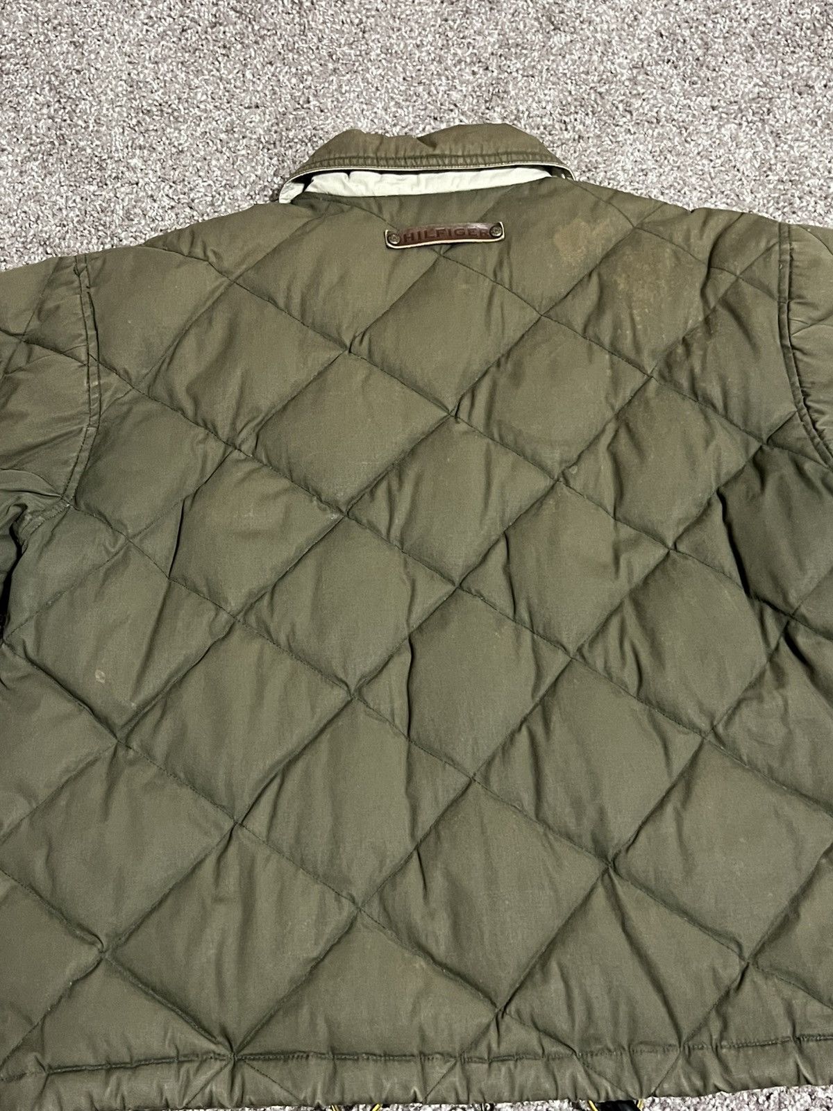 Tommy Hilfiger Vintage 1990s Tommy Hilfiger Green Quilted Puffer Jacket Size US S / EU 44-46 / 1 - 7 Thumbnail