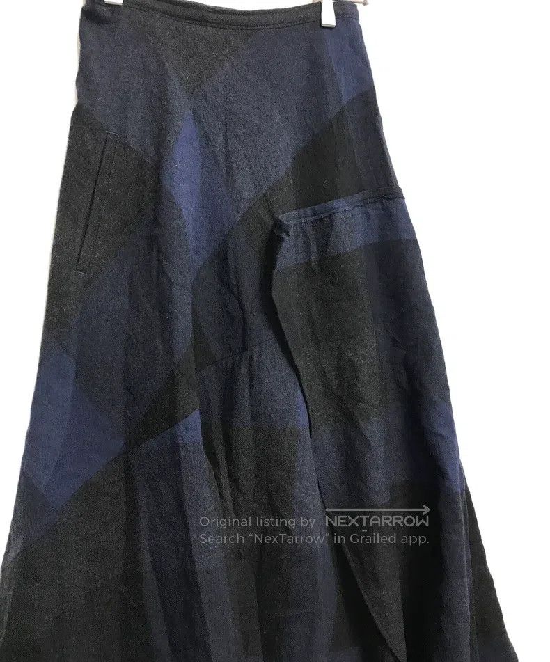 Yohji Yamamoto Yohji Yamamoto size 1 Noir Plaid Anamorphic Skirt Size 24" / US 00 / IT 34 - 3 Thumbnail