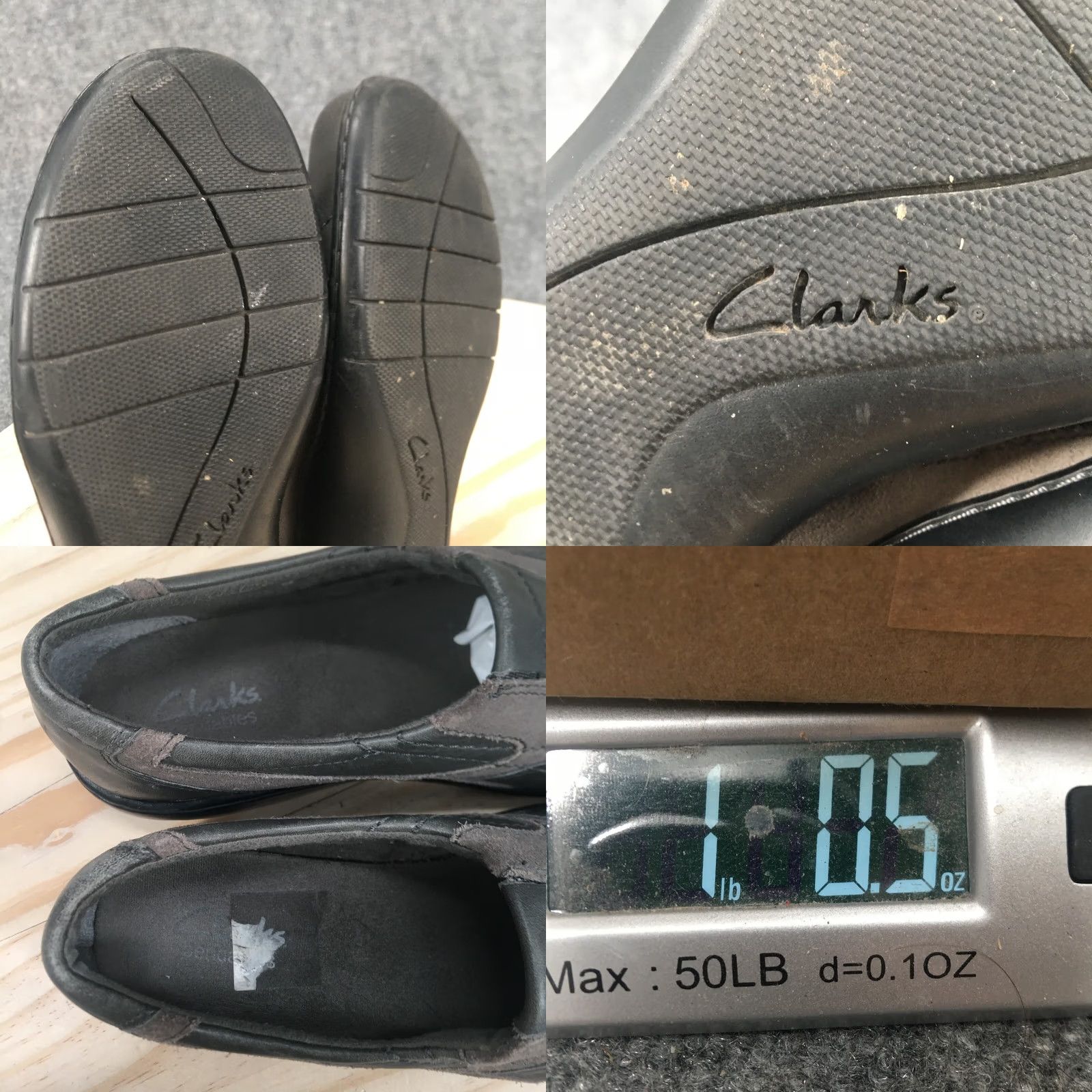 Clarks Clarks Bendables Womens 8.5 M Casual Comfort Slip On Loafer Flats Gray Leather Size US 6 / IT 36 - 9 Thumbnail