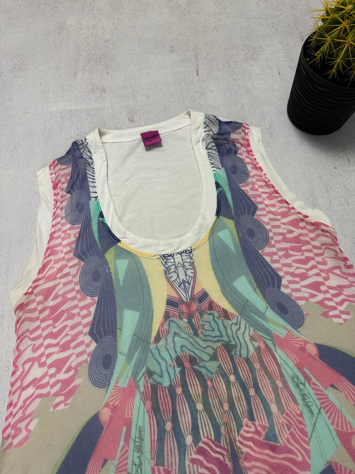 Designer × Japanese Brand Vintage Save The Queen Dress T Shirt Blouse Luxury Y2K Size M / US 6-8 / IT 42-44 - 4 Thumbnail