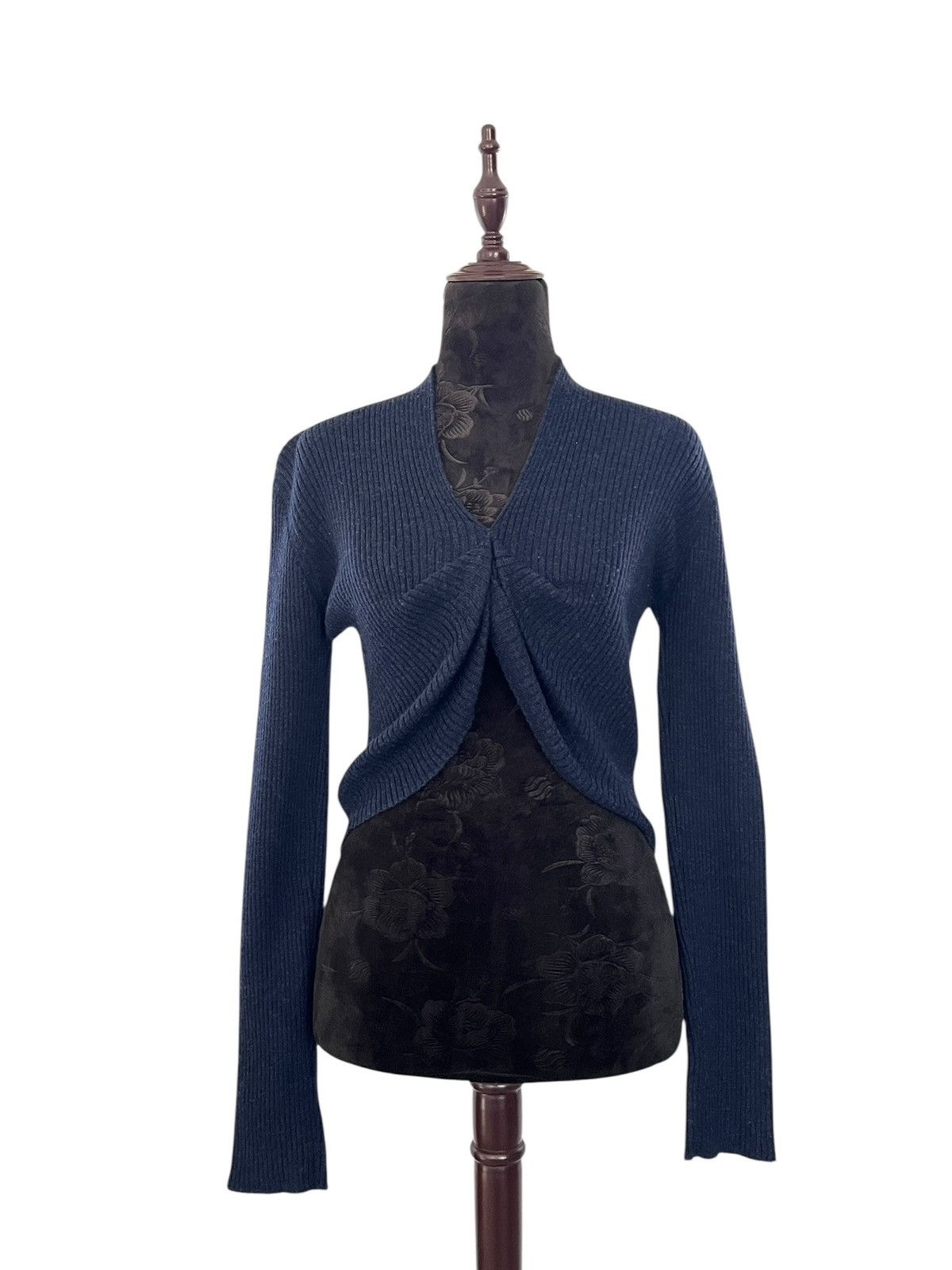 Romeo Gigli Vintage Romeo Gigli Cropped Ribbed Knit Sweater Size M / US 6-8 / IT 42-44 - 1 Thumbnail