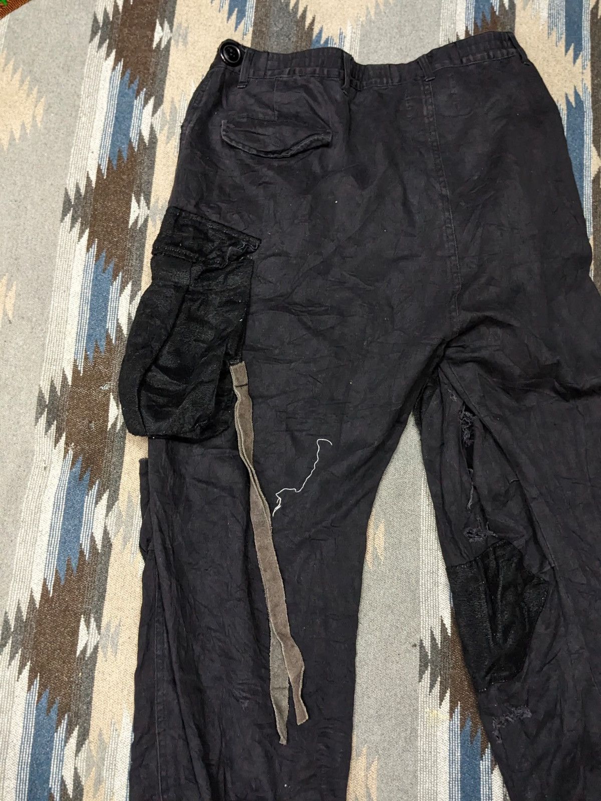 Handmade KINGLYMASK DISTRESSED HANDMADE CUSTOM LIKE PUNK PANTS Size US 31 - 7 Thumbnail