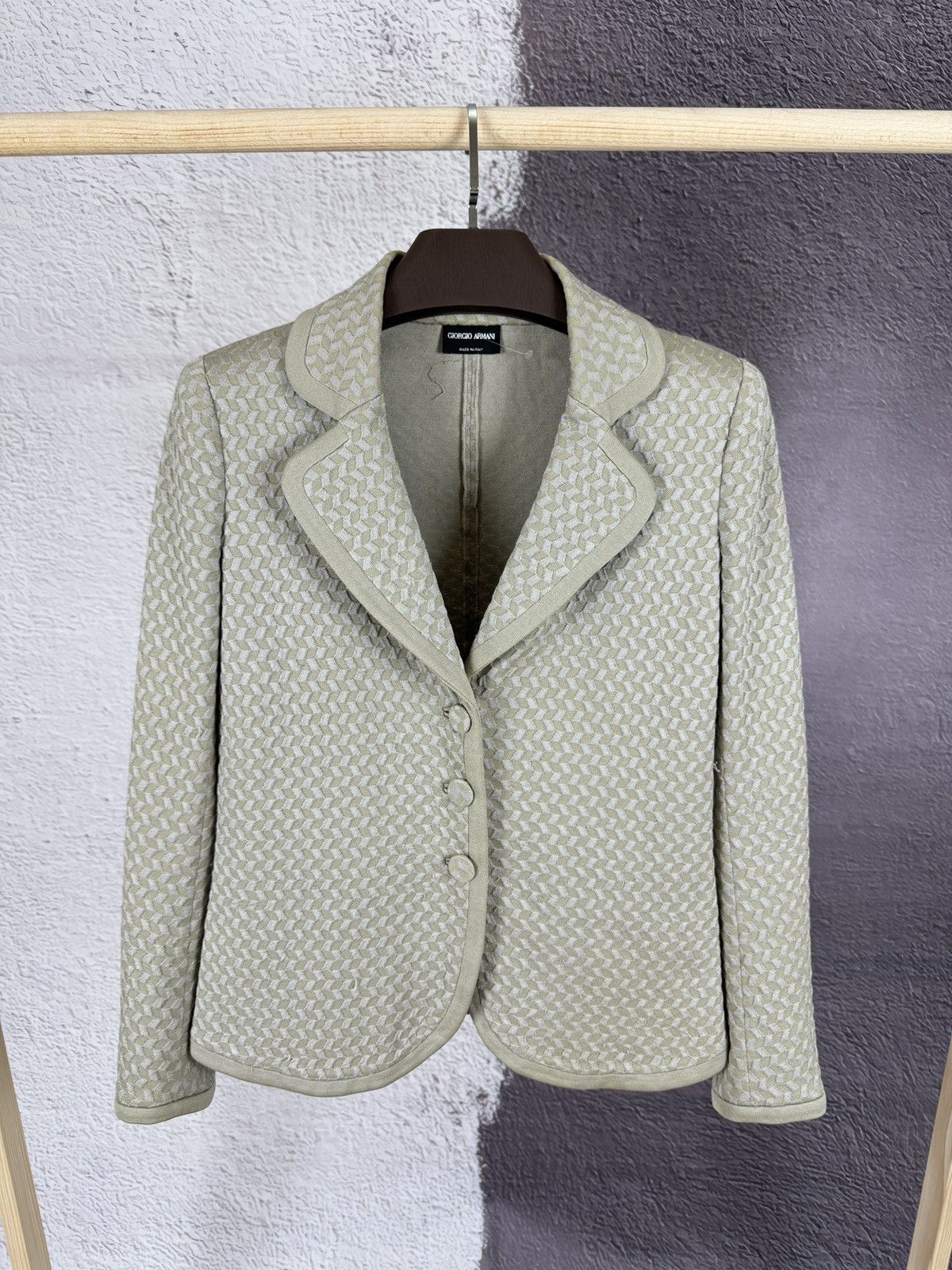 Armani Giorgio Armani 3 Button Blazer Jacket Cotton Silk Stretch Size M / US 6-8 / IT 42-44 - 1 Thumbnail