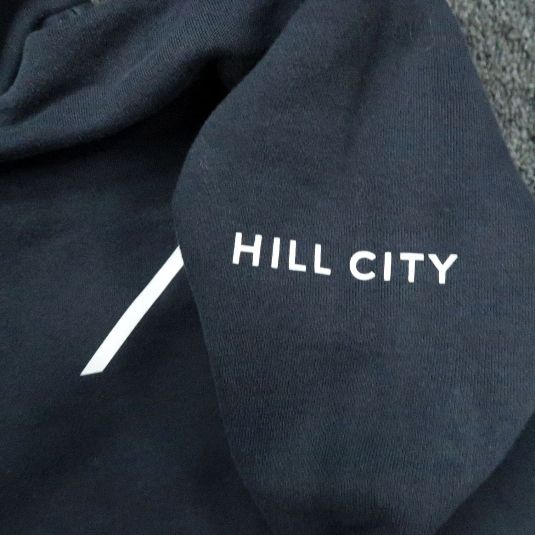 Vintage VINTAGE: No Hill City Hoodie Mens L Navy Blue Fleece Pockets Hooded Athletic Shirt Size US L / EU 52-54 / 3 - 4 Thumbnail