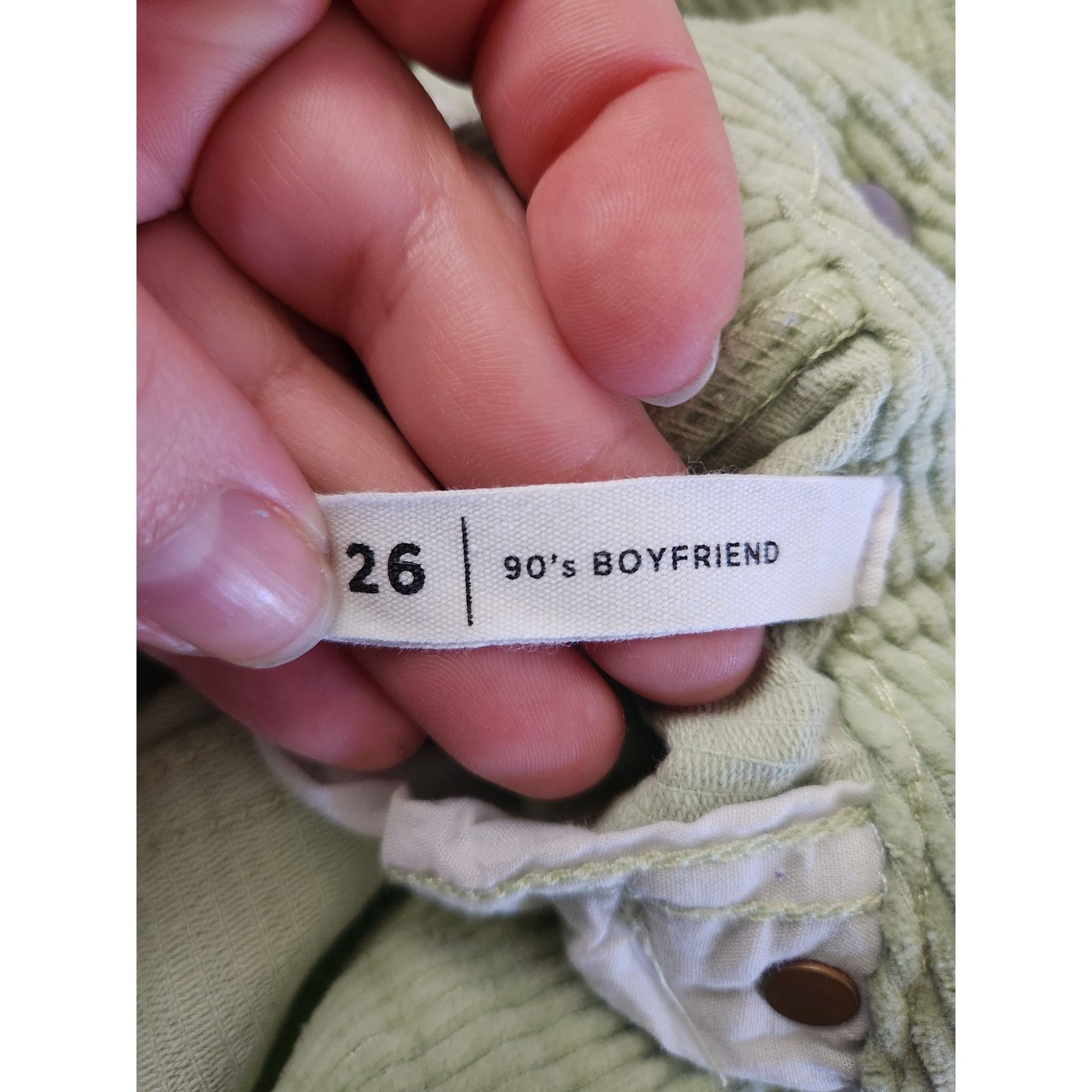Pacsun PacSun Lime Green Light Corduroy 90's Boyfriends Pants-26 Size 26" / US 2 / IT 38 - 9 Thumbnail