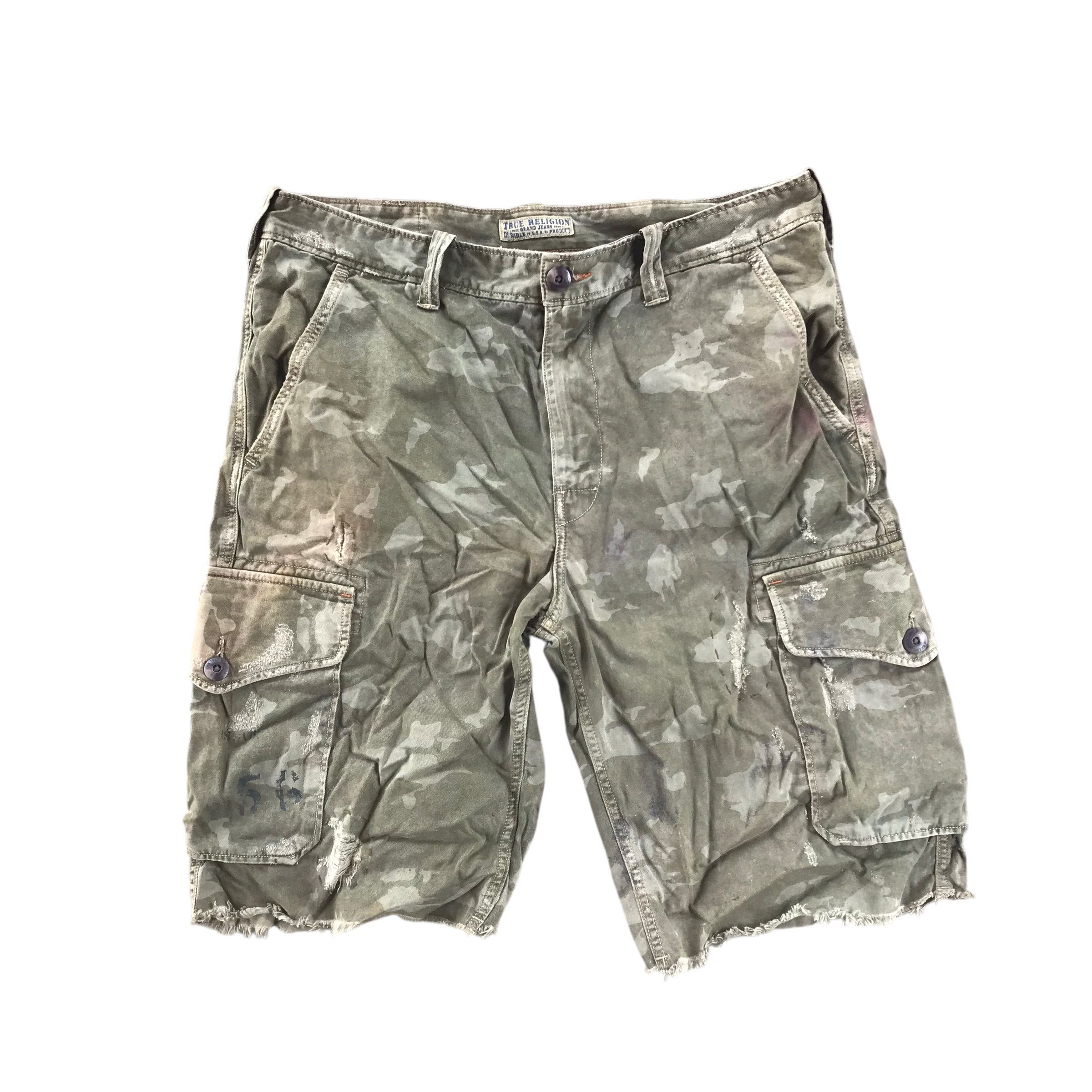 True Religion Rare Vintage True Religion Camo Short Pants -Size 37 Size US 37 - 1 Thumbnail