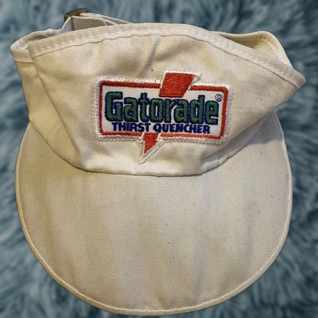 Vintage Vtg 80s Gatorade Thirst Quencher Faded Promo Visor Hat Beach Surf Drink 90s Shirt? Size ONE SIZE - 1 Thumbnail