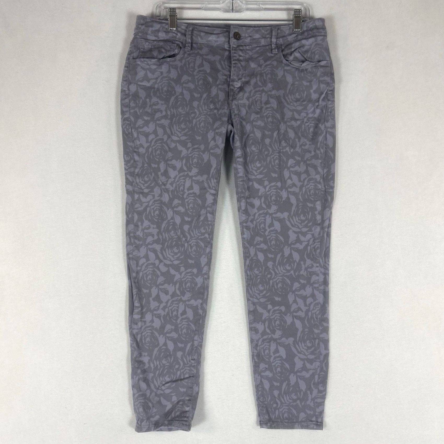 Mavi MAVI Alexa Croppes Ankle Jeans Womens 31 Gray Floral Skinny Denim Shirt Information? Size 24" / US 00 / IT 34 - 2 Thumbnail