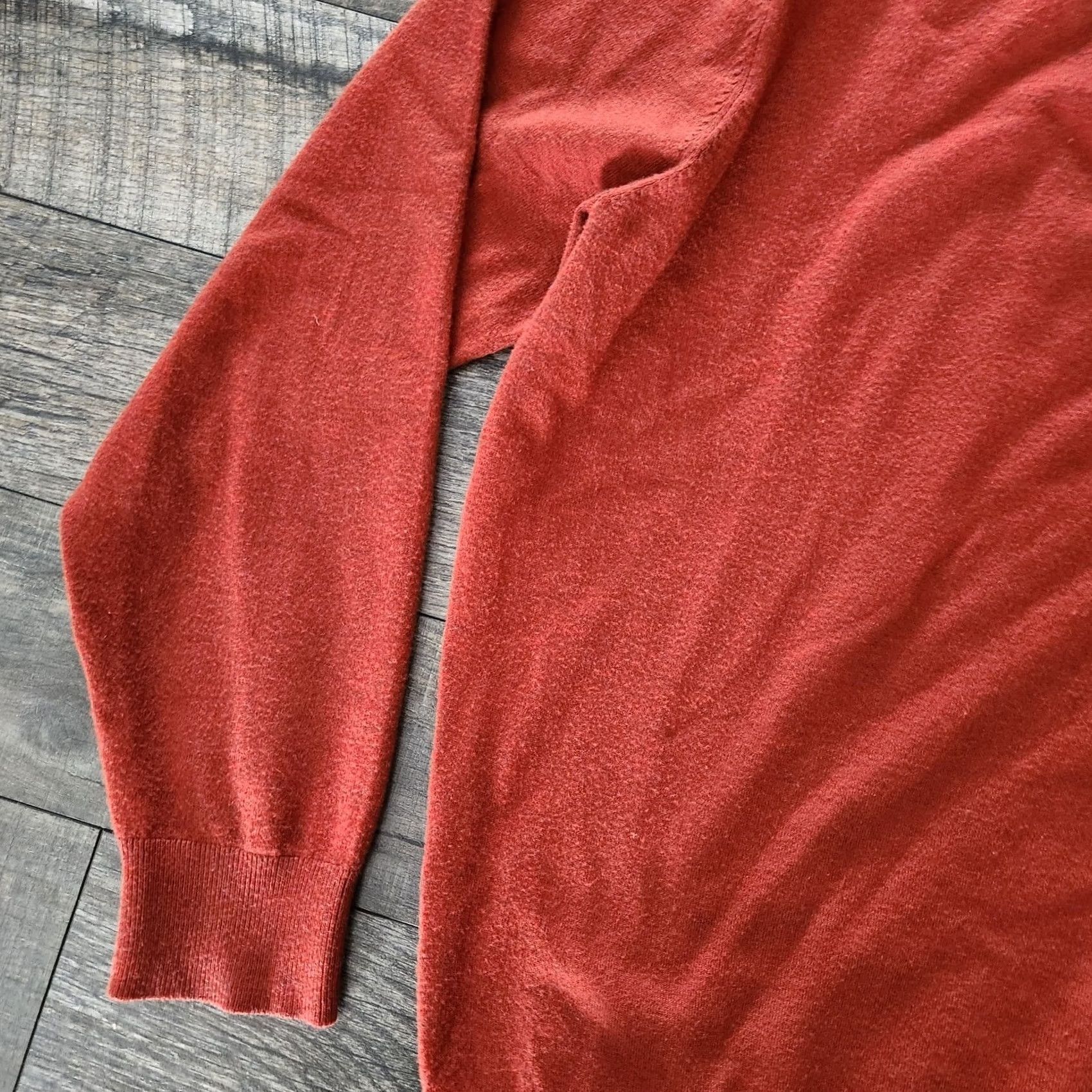 Rusty Projek Raw Sweatshirt Pullover Mens Large L Orange Cotton Knit Round Neck Solid Ivory Mid Weight Crewneck Vintage No Size US L / EU 52-54 / 3 - 4 Thumbnail