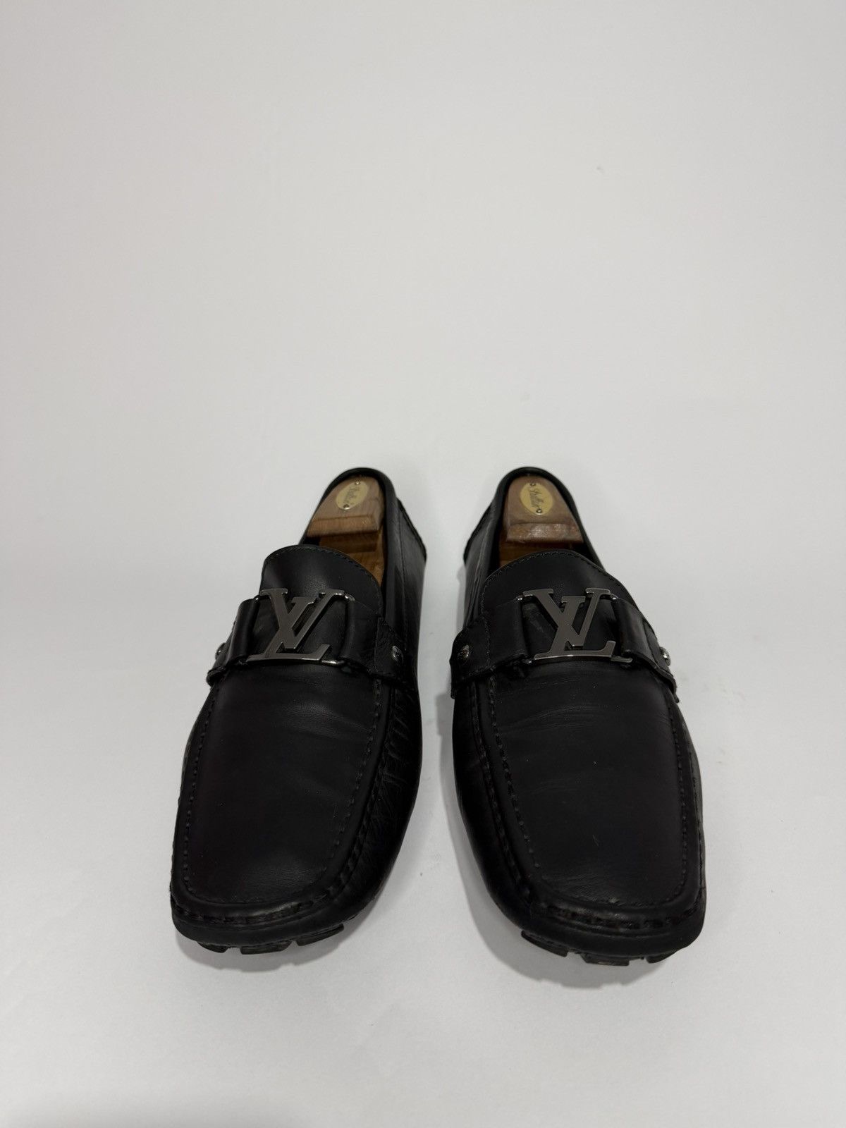 Louis Vuitton Louis Vuitton Black Leather Monte Carlo Loafers Size US 12 / EU 45 - 3 Thumbnail
