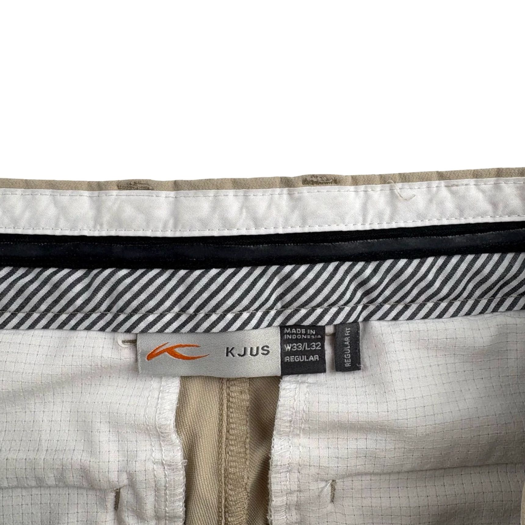 KJUS KJUS Men’s Ike Golf Pants Tan 33x32 Flat Front Stretch Polyester Beige Chino Casual Mens Pants Size US 33 - 4 Thumbnail