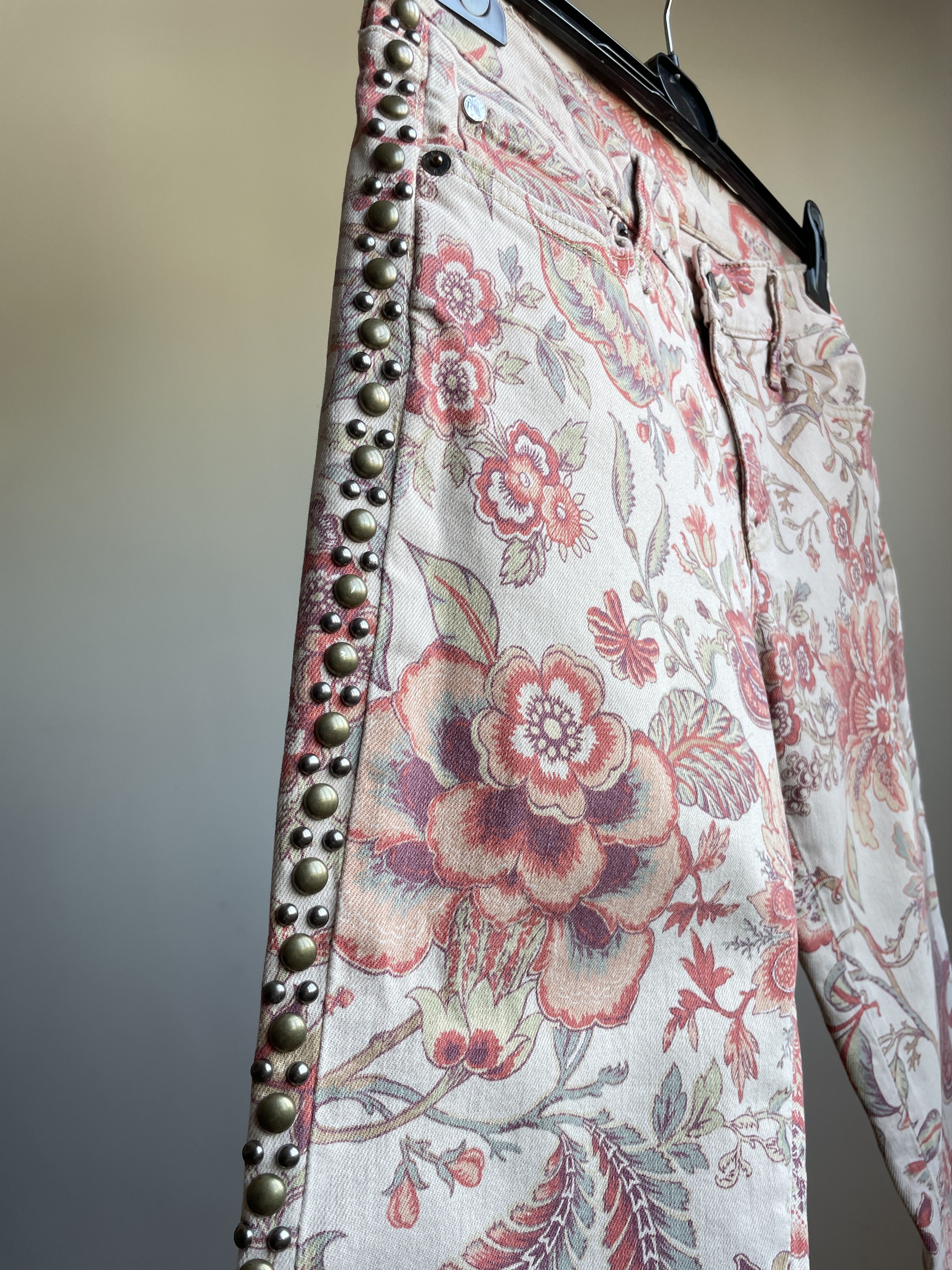 Denim & Supply Ralph Lauren Denim & Supply Ralph Lauren Skinny Floral Studded Jeans Size 29" - 6 Thumbnail