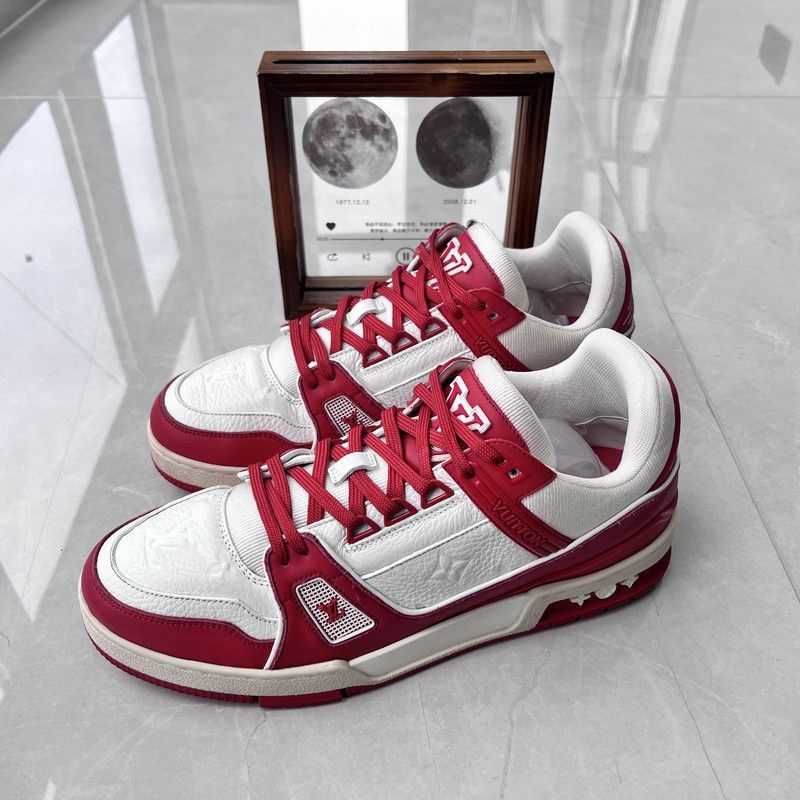 Louis Vuitton Louis Vuitton Trainer Red Fashion Sneakers 0079 Size US 9.5 / IT 39.5 - 1 Thumbnail