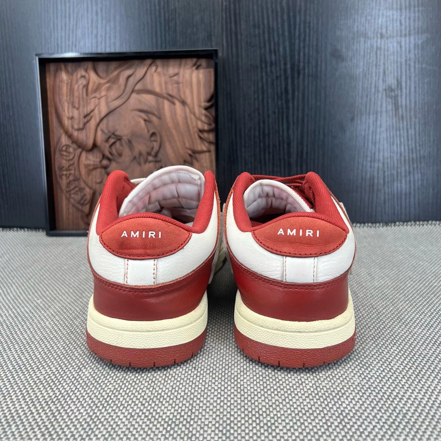 Amiri Amiri Bone Runner Sneakers White Red Size 41 Used Size US 7.5 / EU 40-41 - 3 Thumbnail