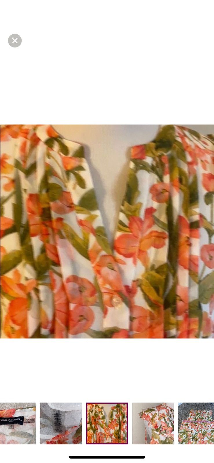 Karl Lagerfeld Karl lagerfeld small floral button down blouse Size S / US 4 / IT 40 - 2 Thumbnail