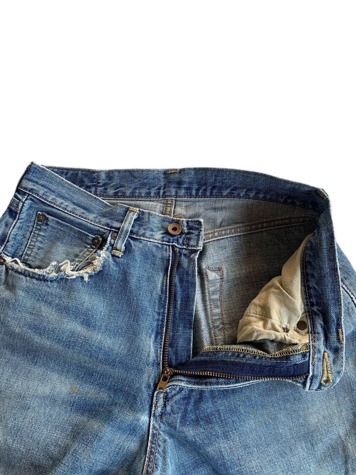 Kapital VINTAGE EDWIN 505 SELVEDGE FADED DISTRESSED DENIM 🎌☠️ Size US 29 - 10 Thumbnail