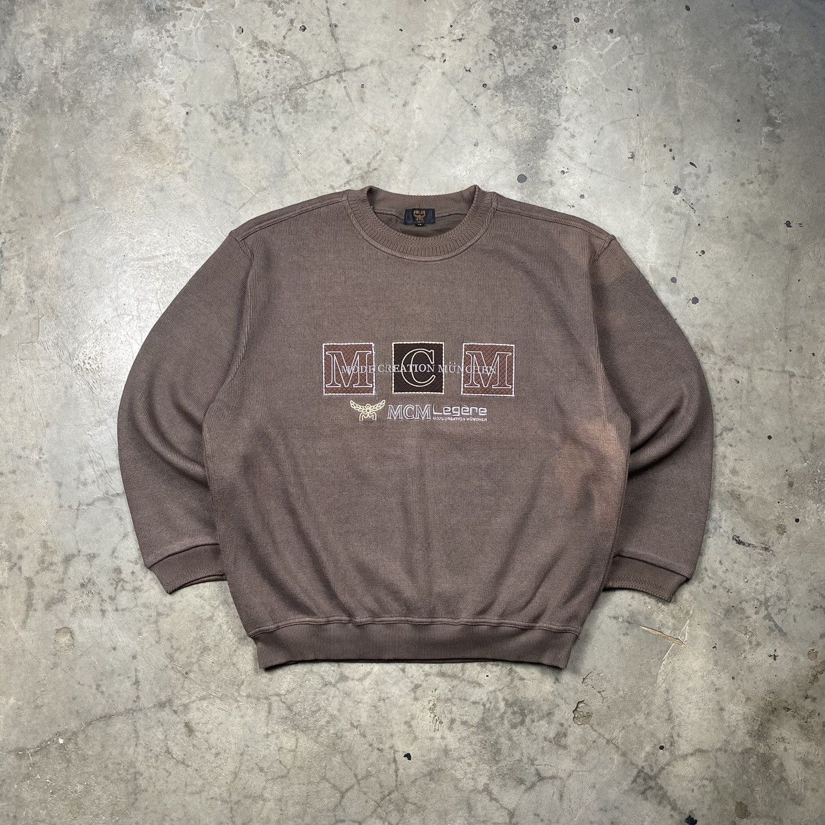 Designer × MCM 90s MCM Travis Brown Knit Crewneck Size US XXL / EU 58 / 5 - 1 Thumbnail