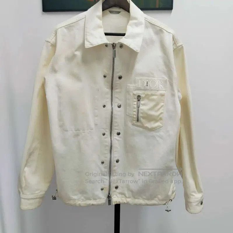 Dior Dior Cotton Cream Overshirt for Men . Size US XL / EU 56 / 4 - 1 Thumbnail