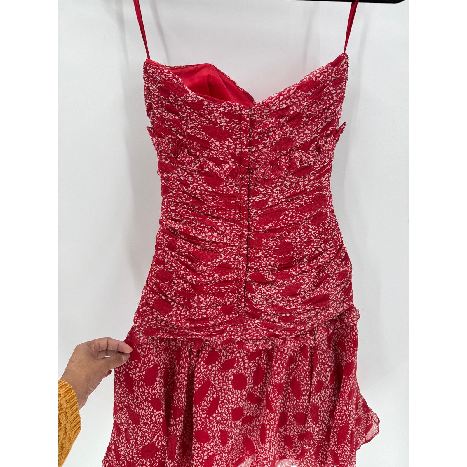 Other Vintage Victor Costs silk dress size S/XS strapless bodice Size XS / US 0-2 / IT 36-38 - 10 Thumbnail