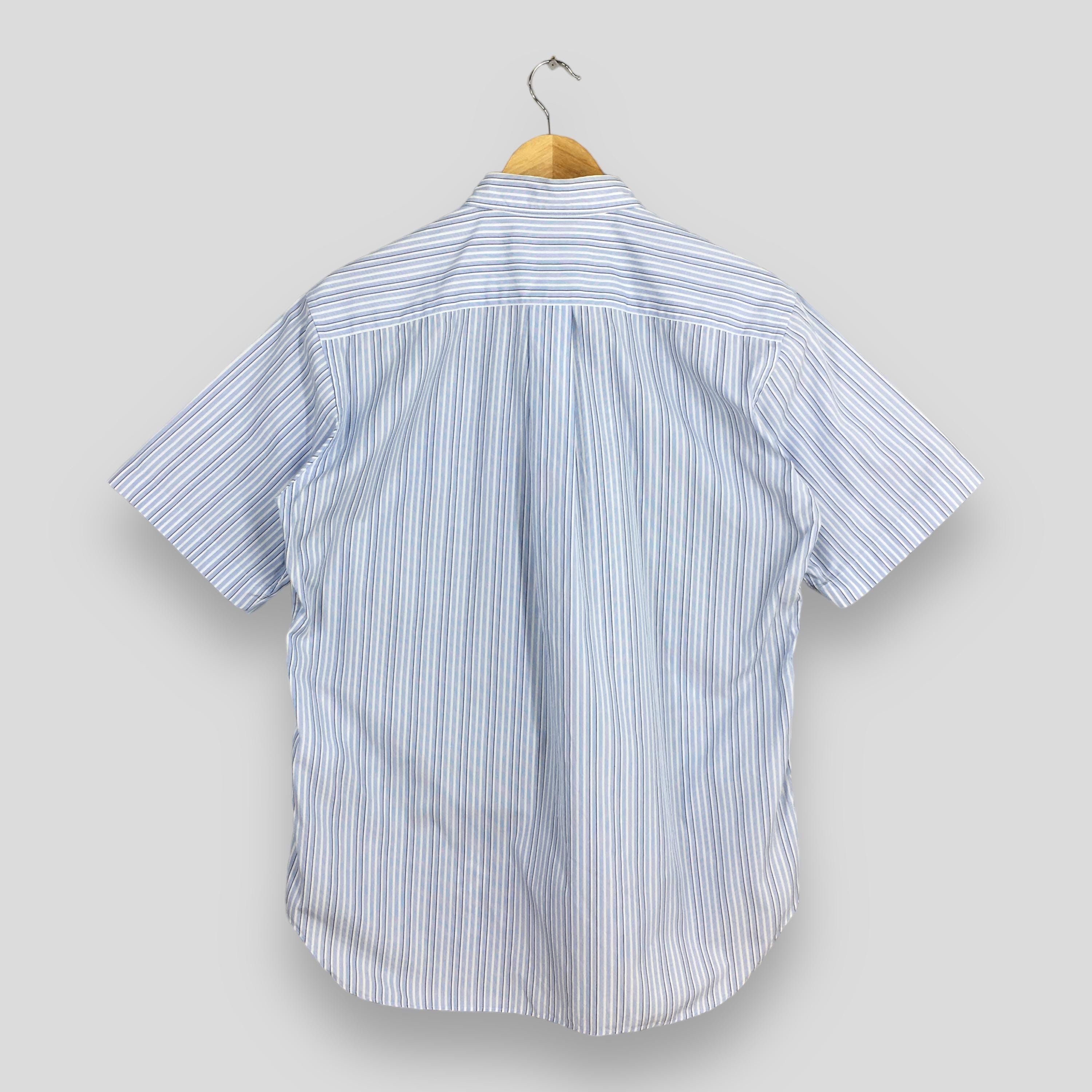 CDG by Comme des Garcons VTG Comme Des Garcons Men Flower Stripes Blue Shirt M Size US M / EU 48-50 / 2 - 8 Thumbnail