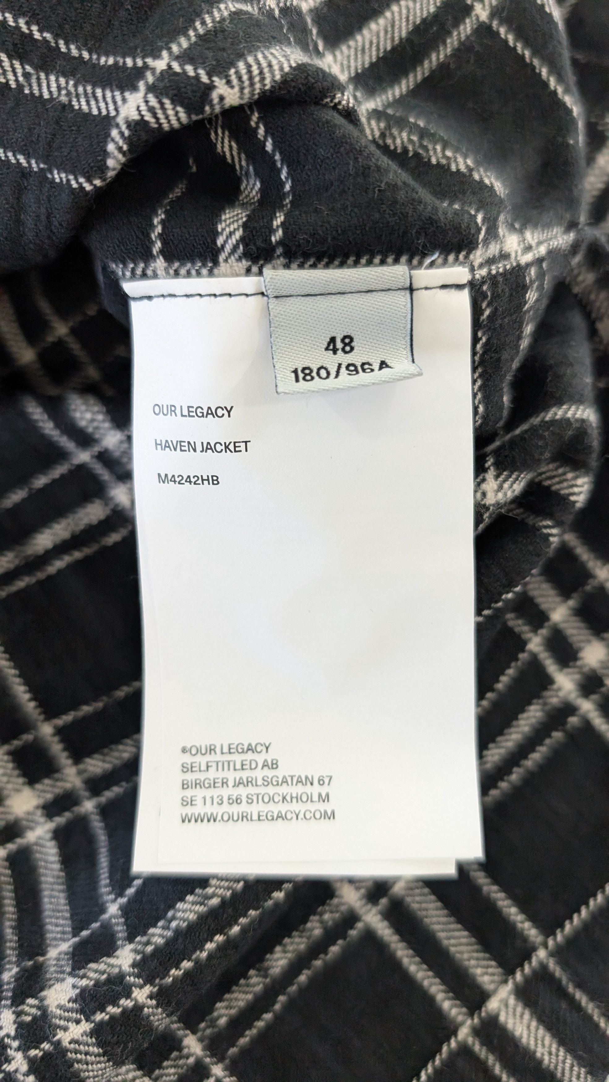 Our Legacy Our Legacy Haven Jacket Black White Helix Flannel Size 48 Size US M / EU 48-50 / 2 - 9 Thumbnail