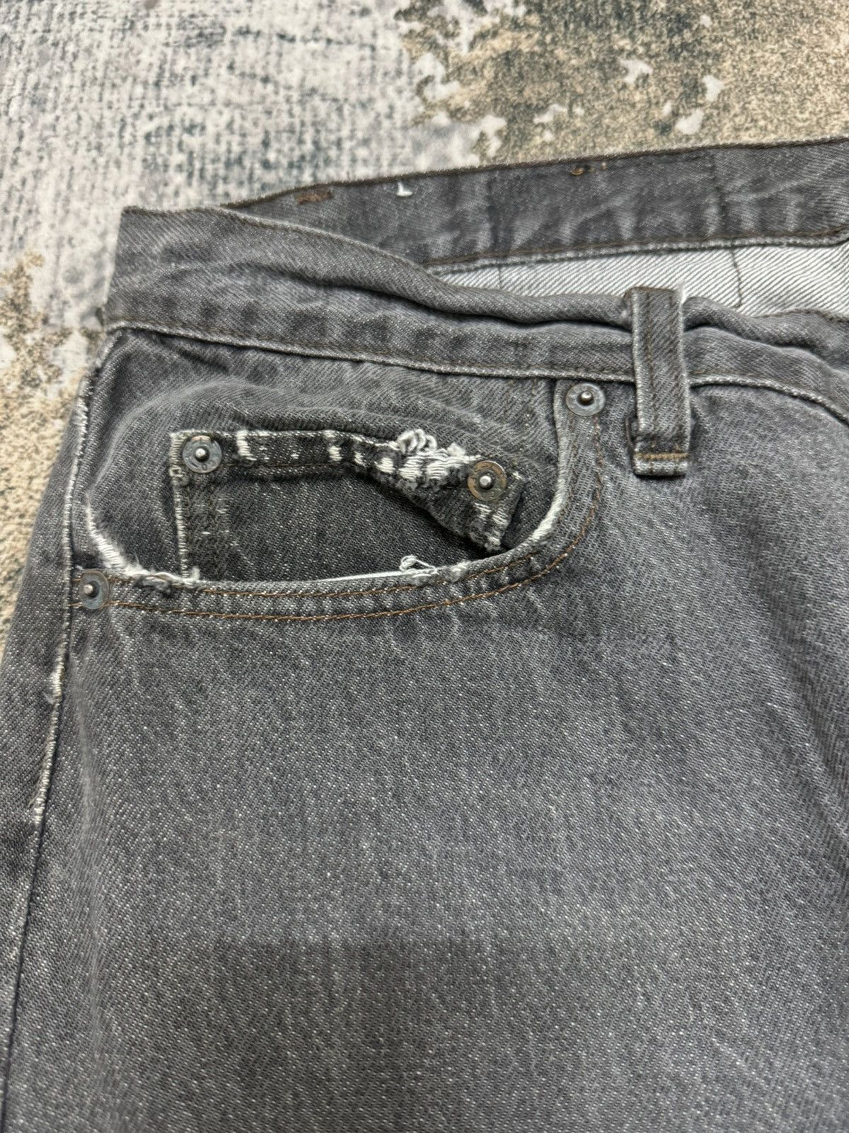 Levi's × Levi's Vintage Clothing × Vintage Vintage Levi’s 501 Distressed Pokdot White Black faded W34 Size US 34 / EU 50 - 5 Thumbnail
