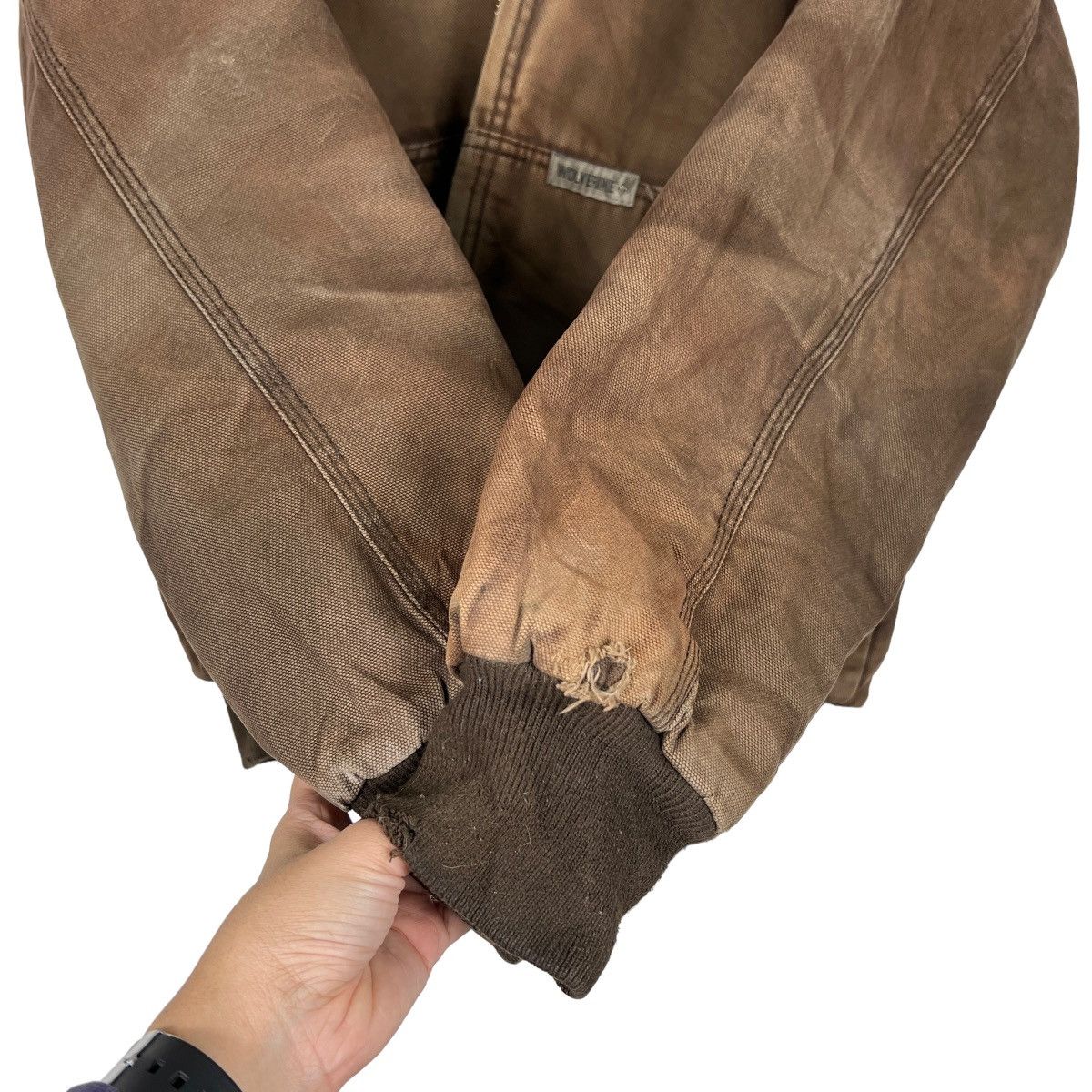 Wolverine 🔥 WOLVERINE DUCK CANVAS DYED DESTROY DISTRESS BOMBER JACKET Size US M / EU 48-50 / 2 - 14 Thumbnail