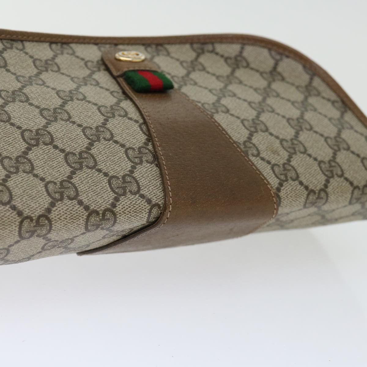 Gucci GUCCI GG Supreme Web Sherry Line Clutch Bag Beige Green 89 Size ONE SIZE - 5 Thumbnail