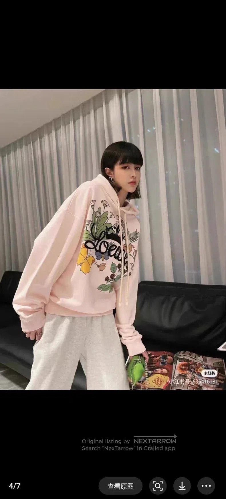 Loewe Loewe Early Spring Floral Letter Embroidered Hooded Sweats Size XS / US 0-2 / IT 36-38 - 6 Thumbnail